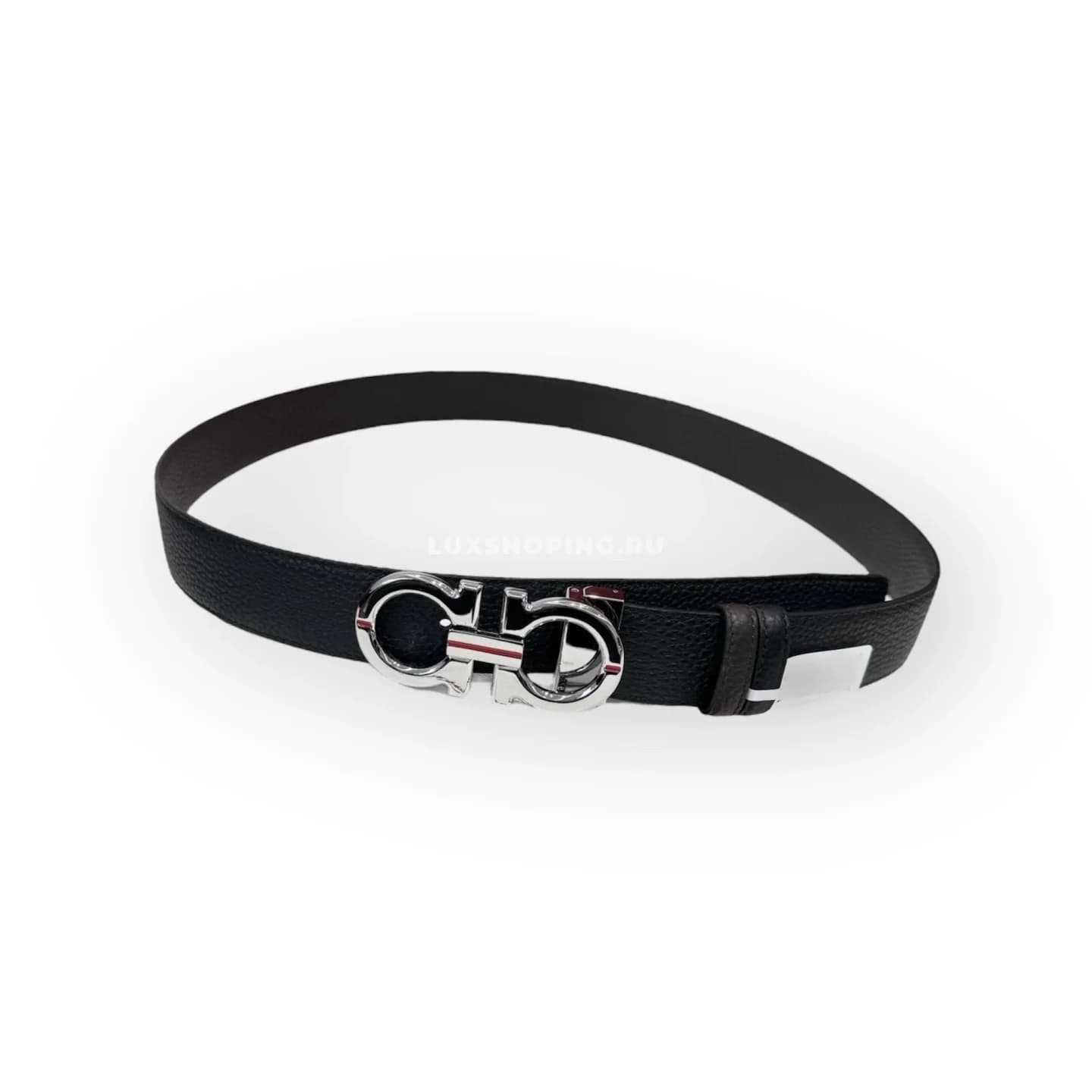 Мужской ремень Salvatore Ferragamo, 3.5 см silver