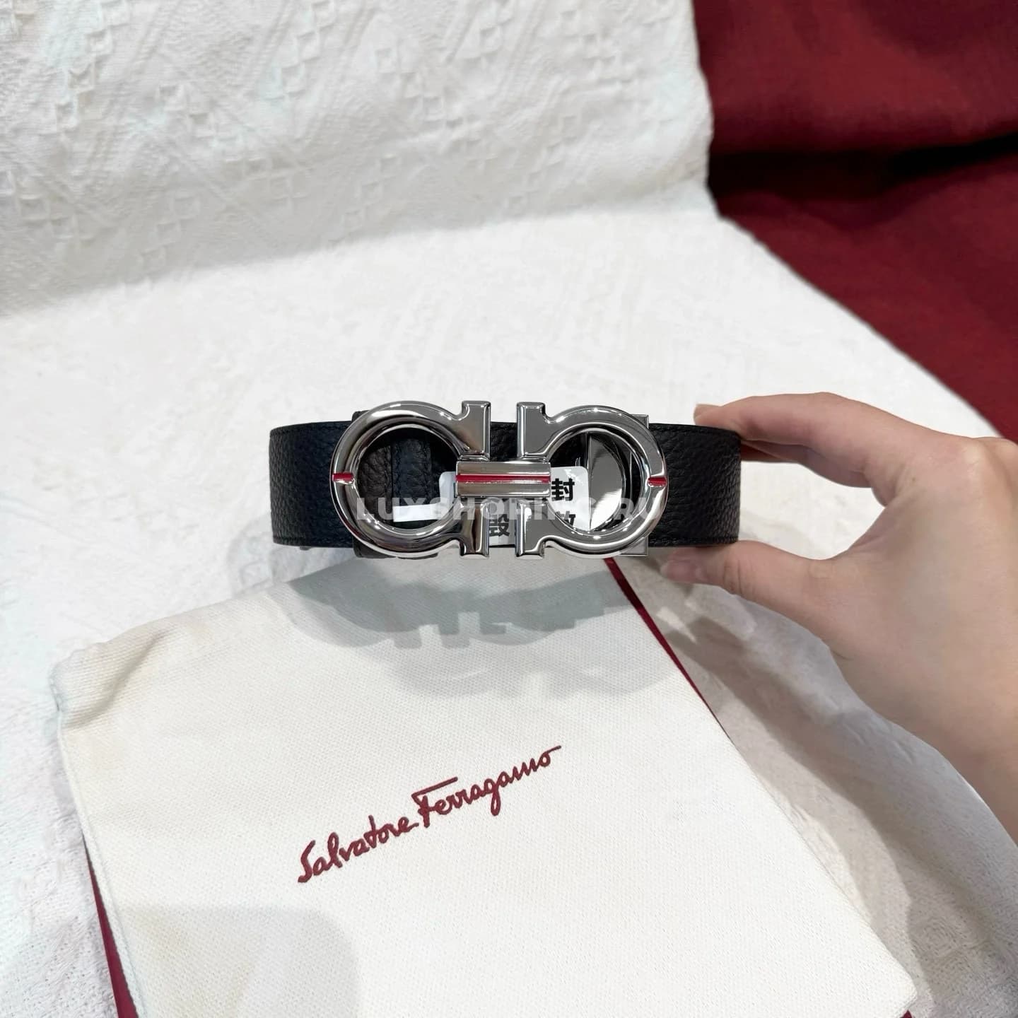 Мужской ремень Salvatore Ferragamo, 3.5 см silver - фото 6