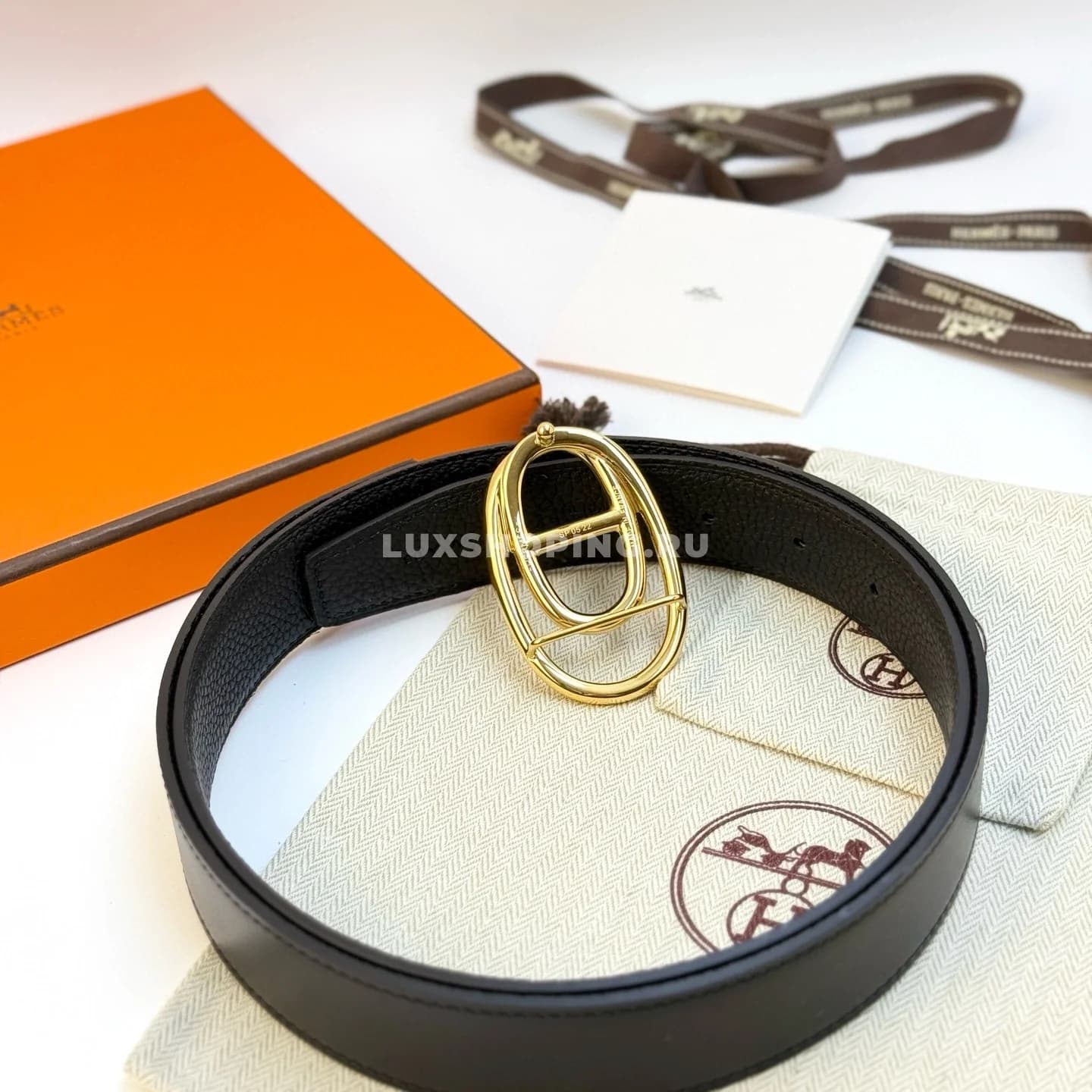 Hermès Мужской ремень Odyssee Togo 32мм - фото 3