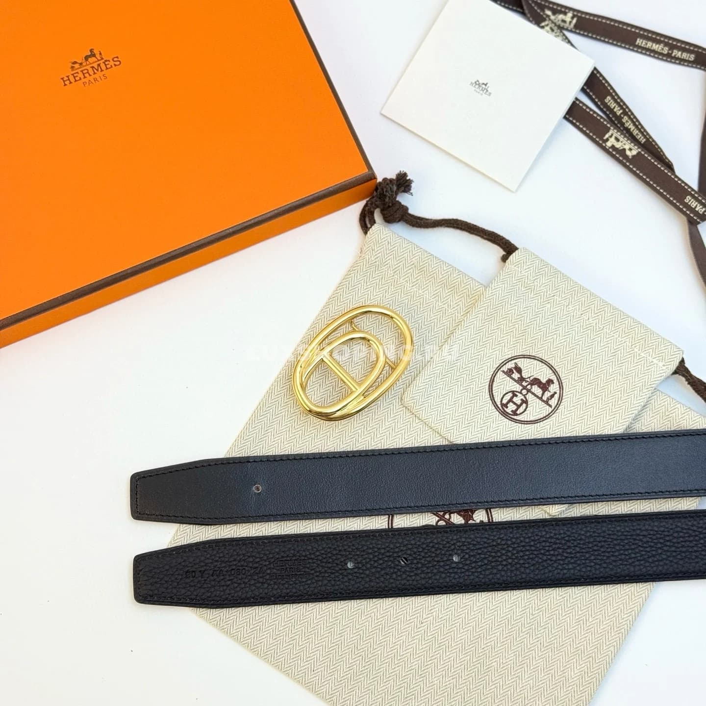 Hermès Мужской ремень Odyssee Togo 32мм - фото 4