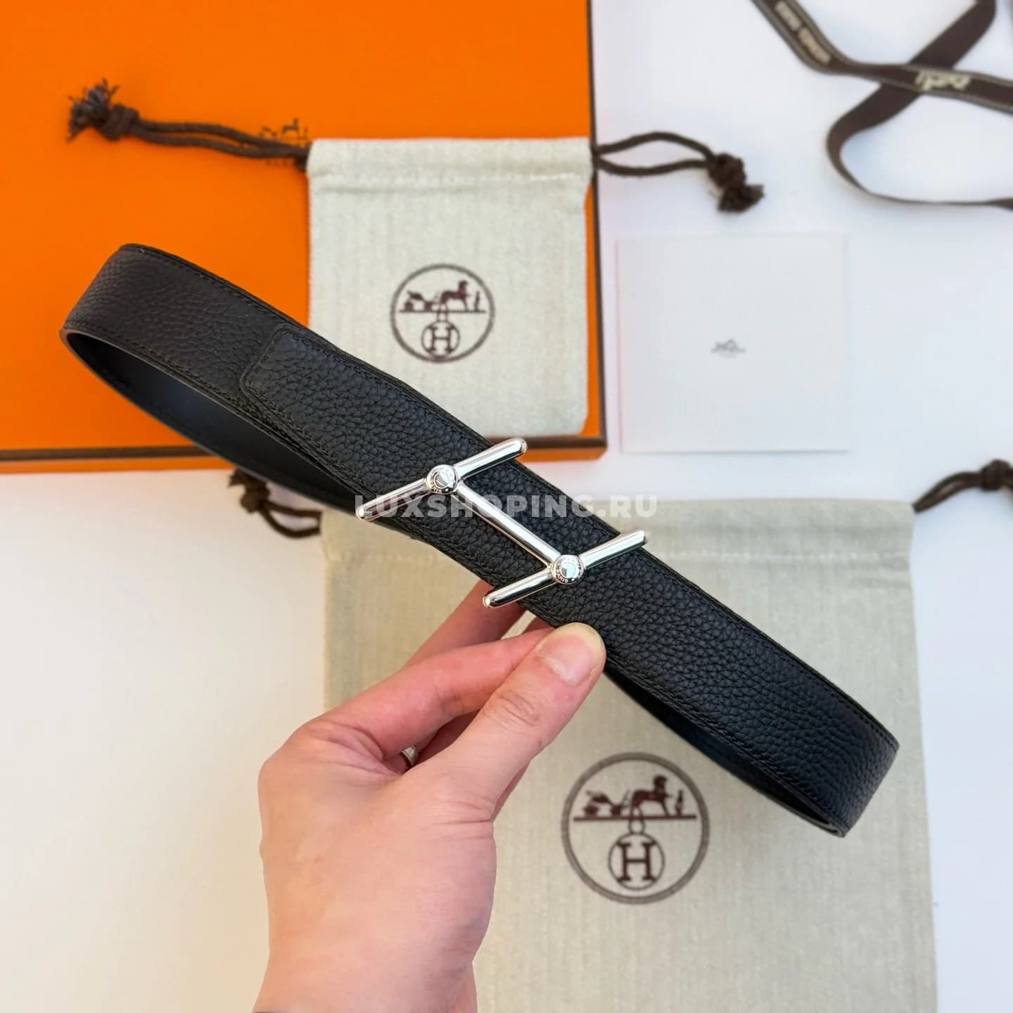 Hermès Мужской ремень Swing Belt Togo 32MM мм - фото 6