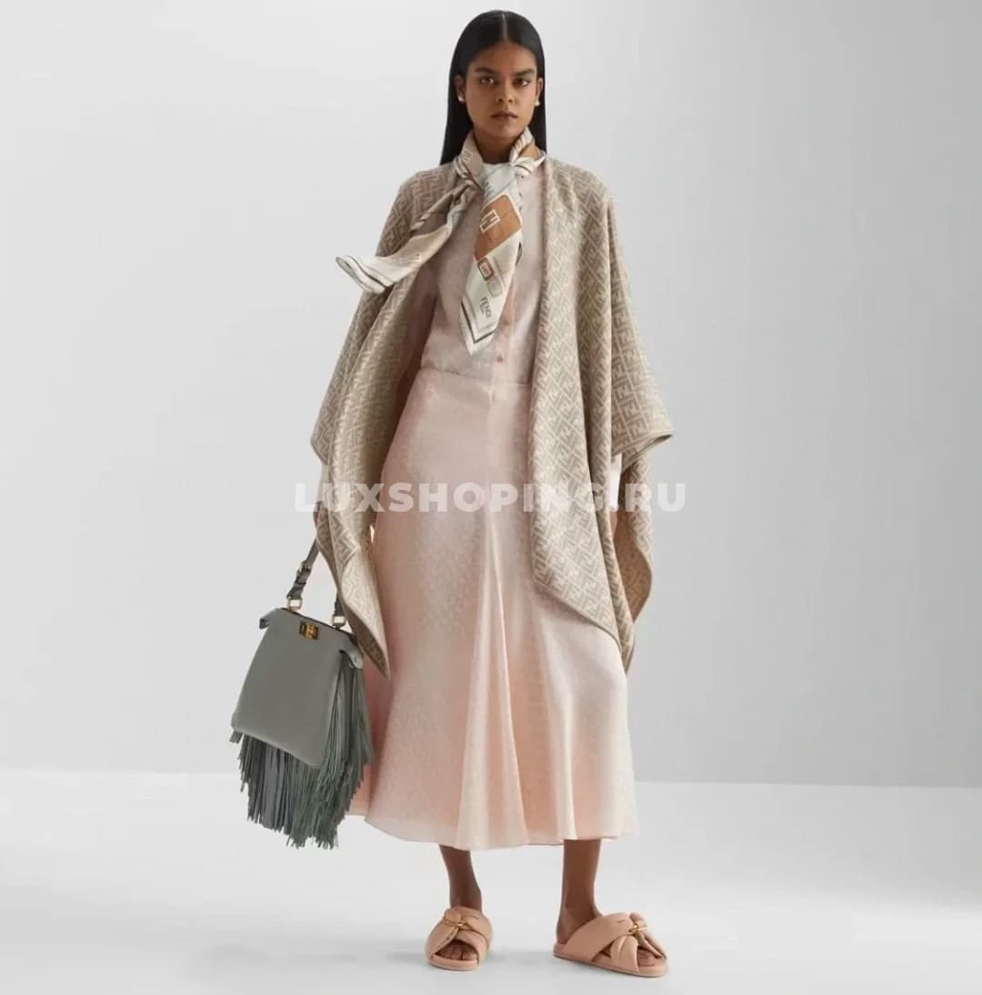 FENDI Юбка из шелка с принтом FF - фото 11