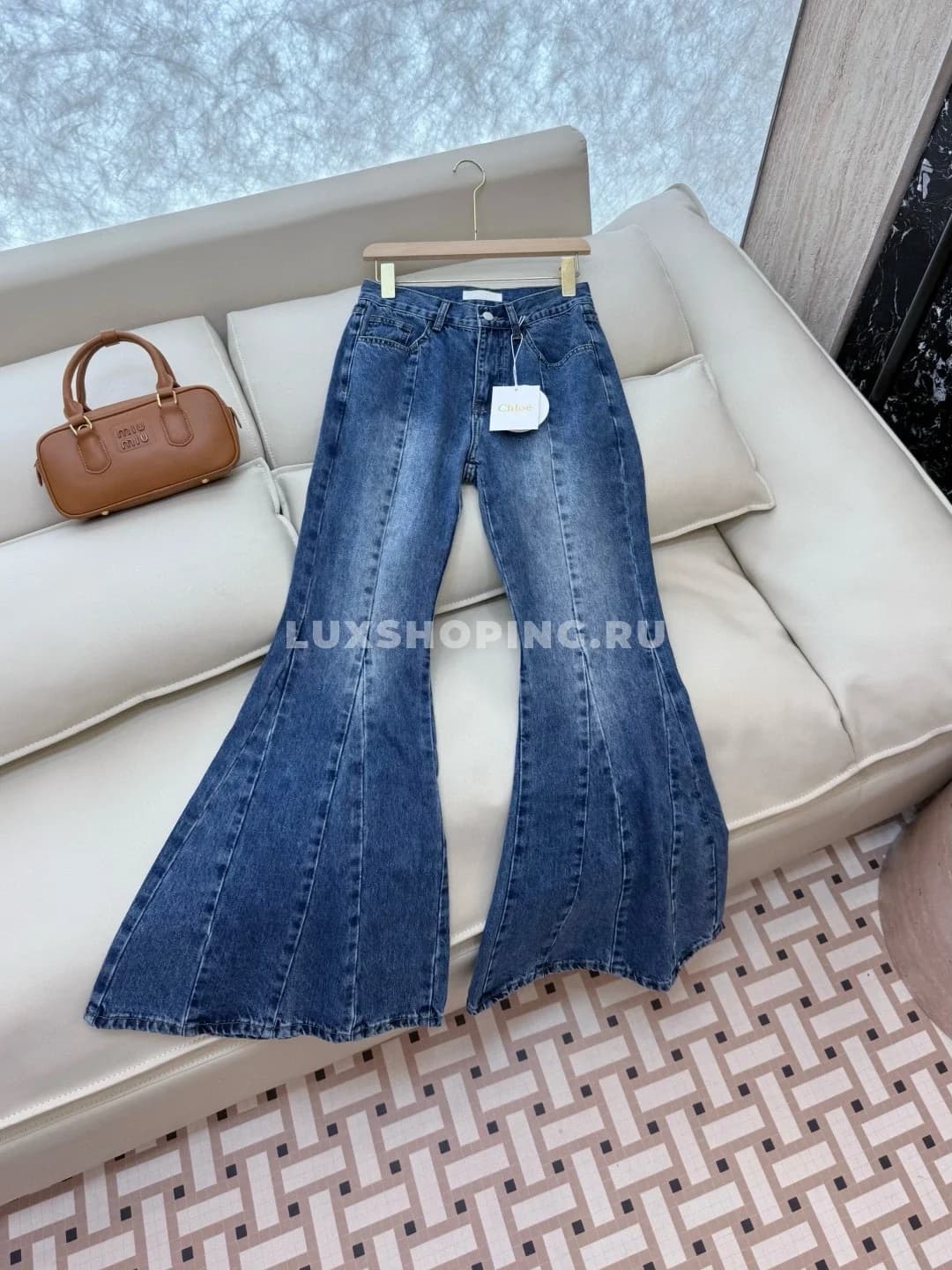 Chloé джинсы с эффектом "рыбий хвост" - фото 4