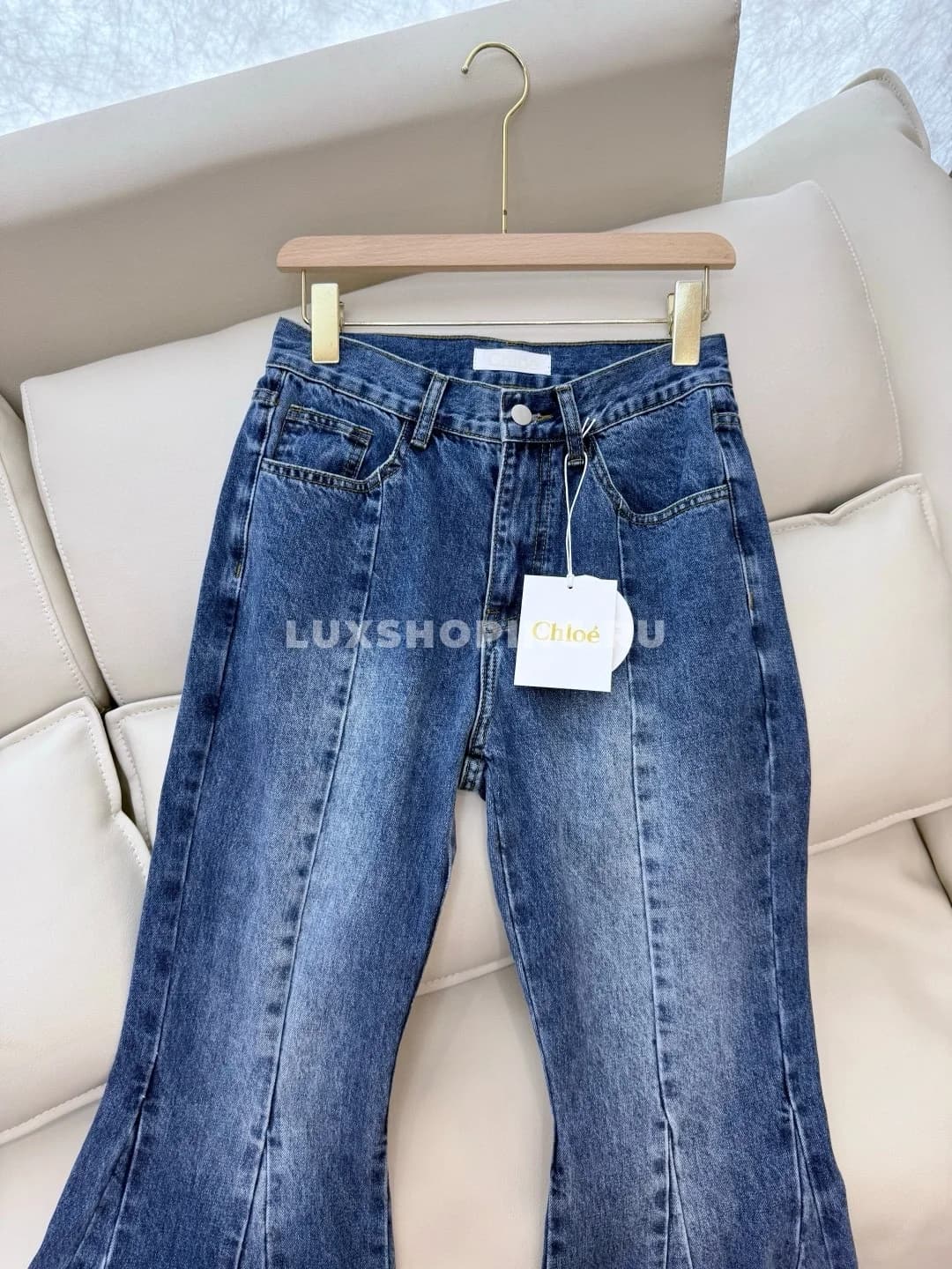 Chloé джинсы с эффектом "рыбий хвост" - фото 6