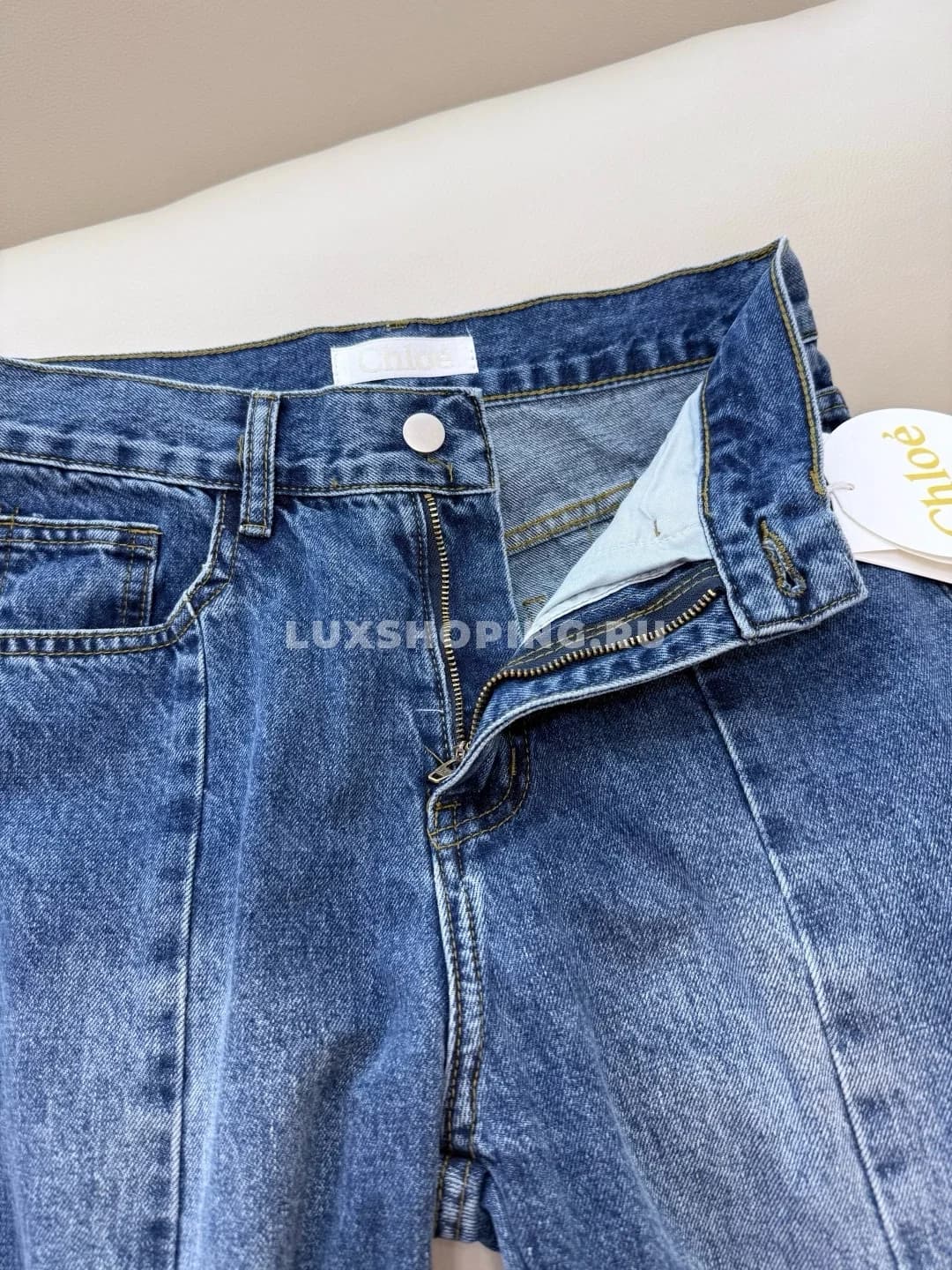 Chloé джинсы с эффектом "рыбий хвост" - фото 8