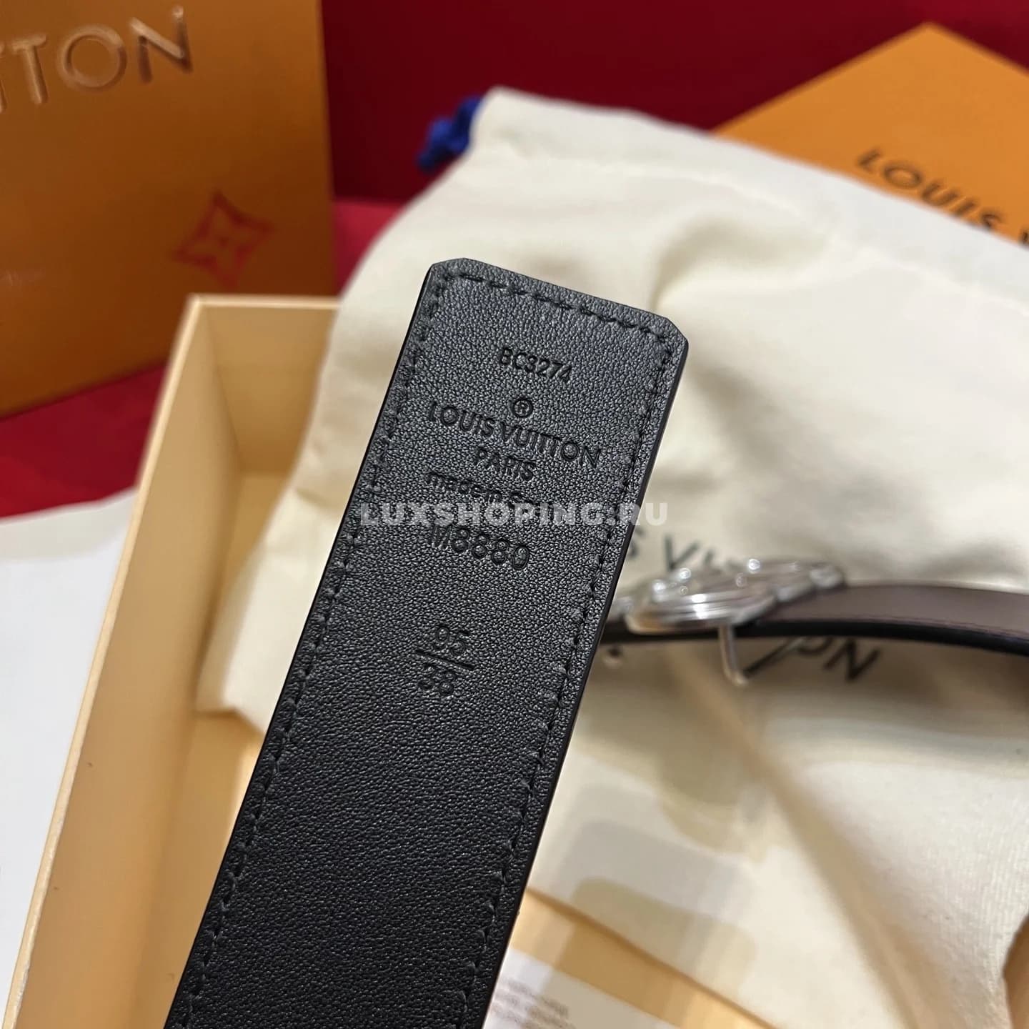 Мужской ремень Louis Vuitton Dynasty  3.5см, двусторонний silver - фото 3