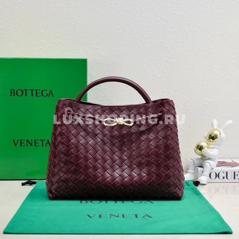 Сумка BOTTEGA VENETA ANDIAMO среднего размера в оттенке "вино-красный" - фото 2