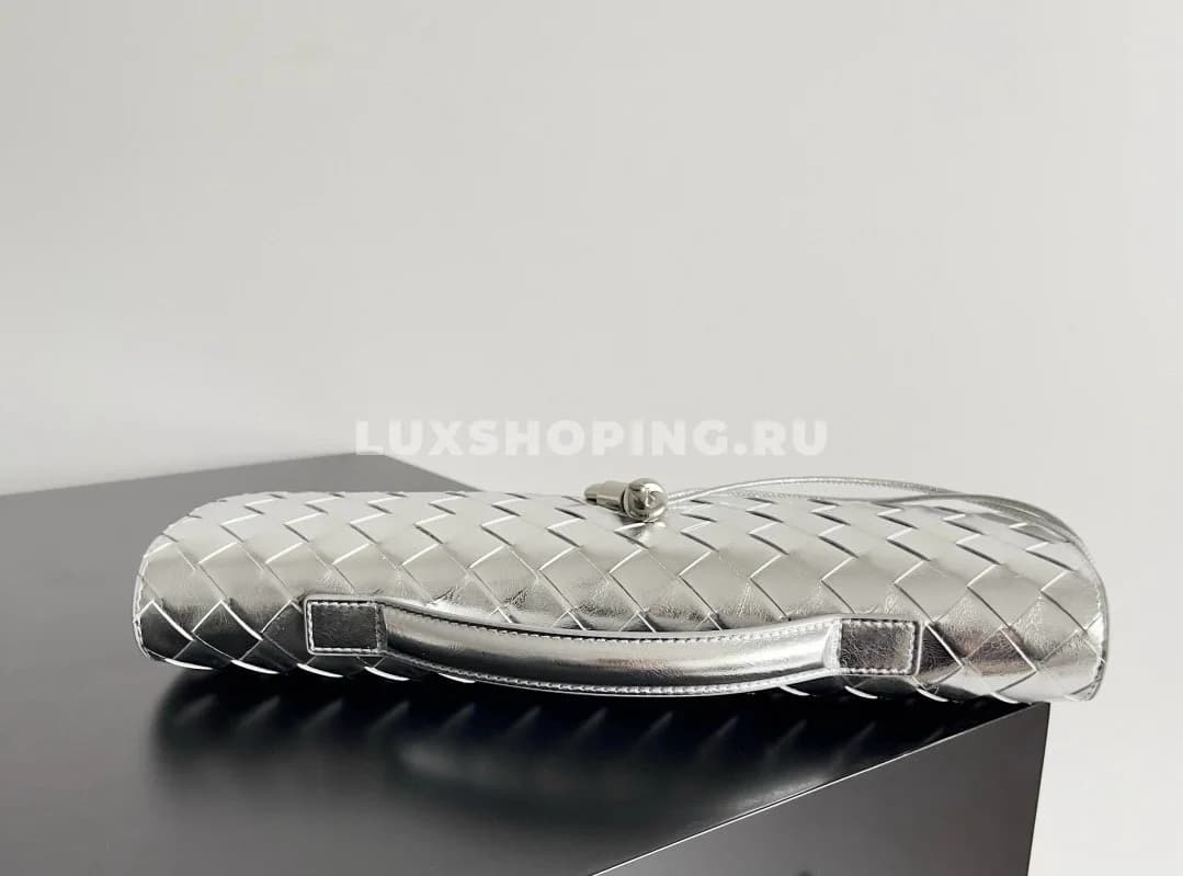 Сумка BOTTEGA VENETA ANDIAMO Clutch серебро - фото 8