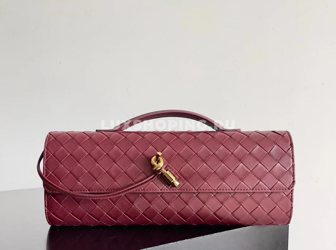 Сумка BOTTEGA VENETA ANDIAMO Clutch Бордо - фото 4