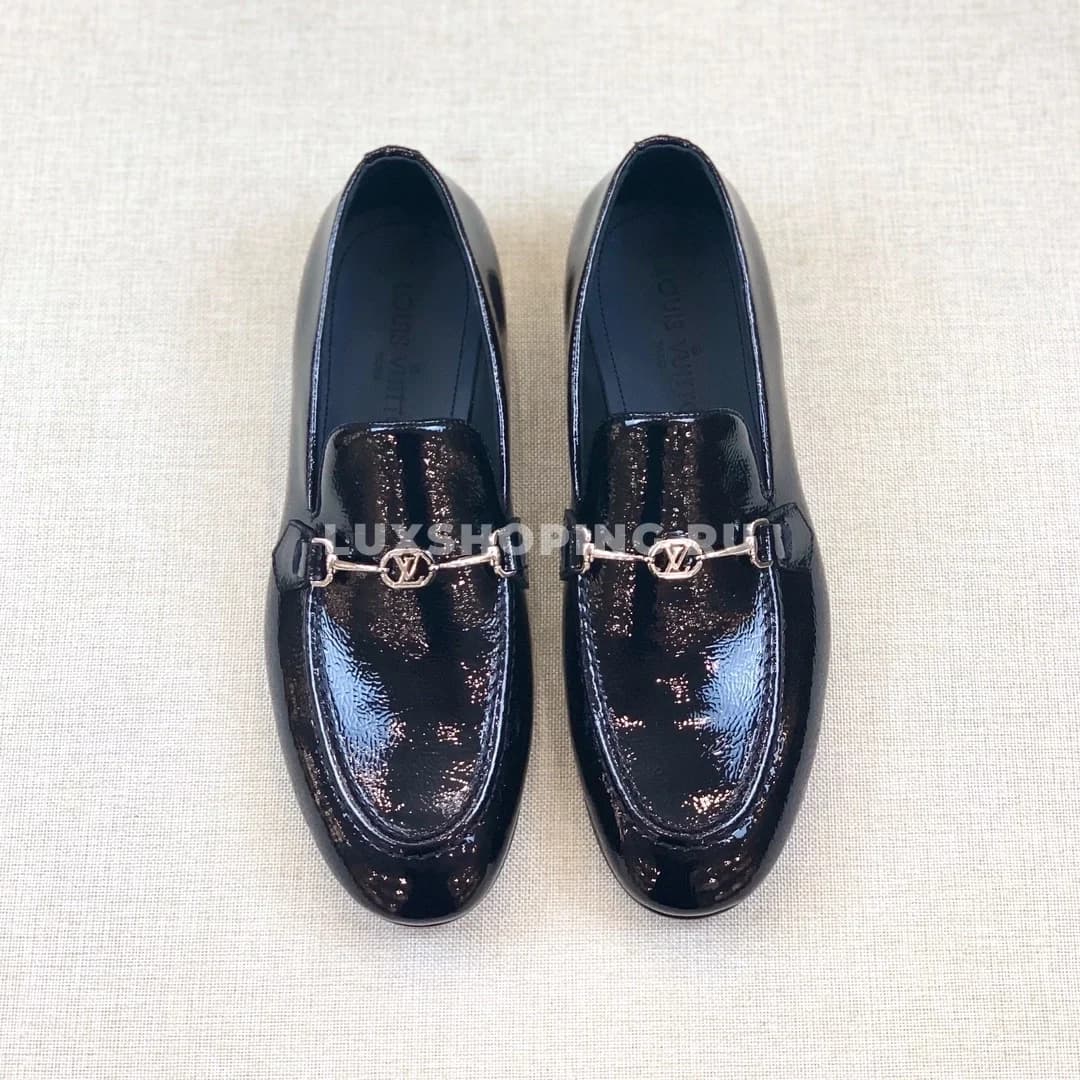 Туфли Louis Vuitton черные с пряжкой, лаковые - фото 5
