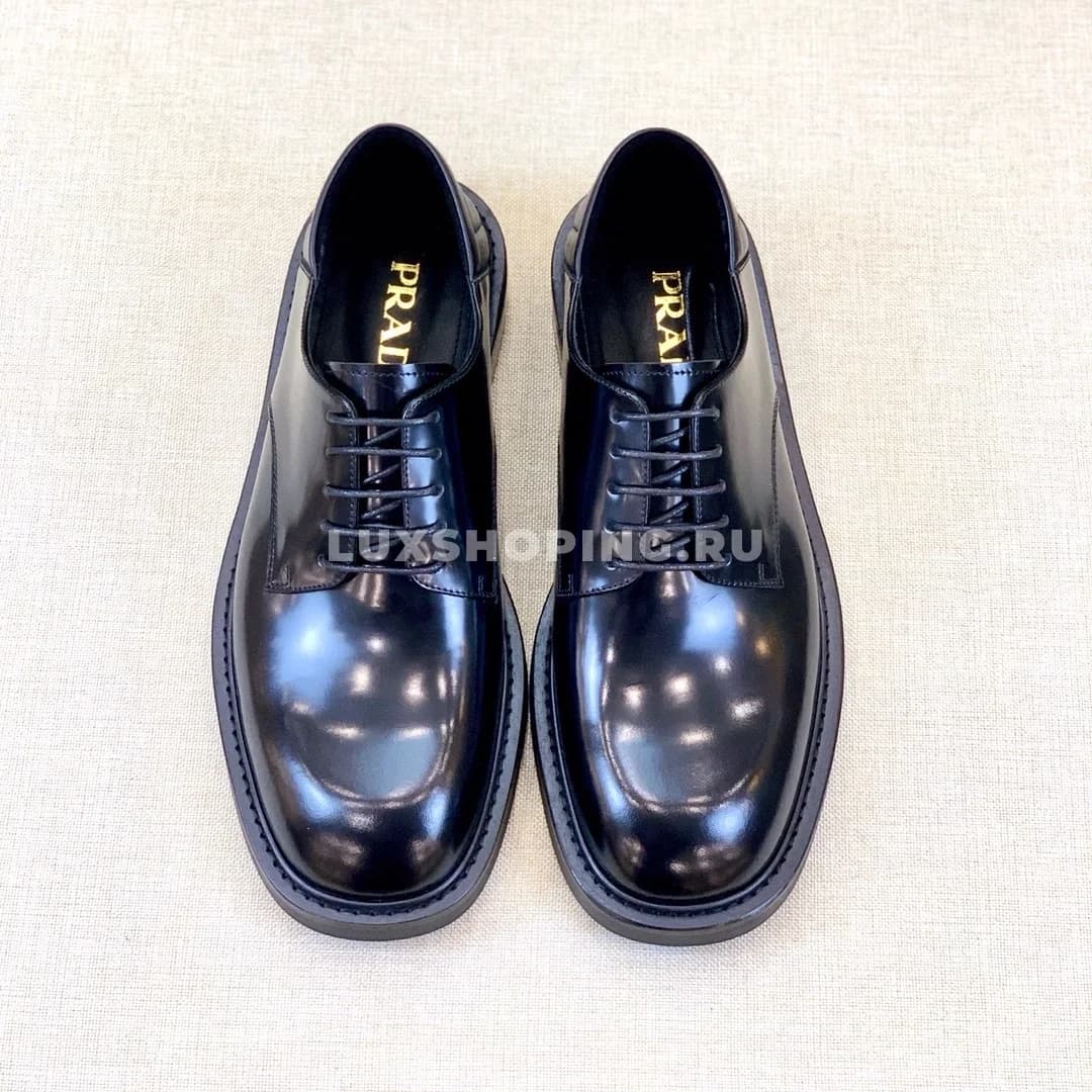 Туфли Prada черные оксфорды - фото 4