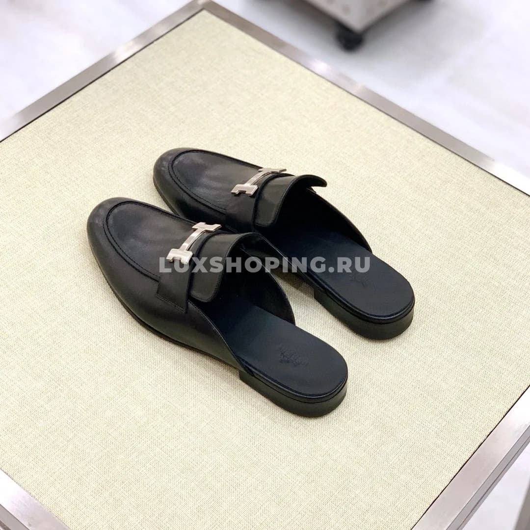 Сабо Hermes с эмблемой в виде буквы H - фото 2