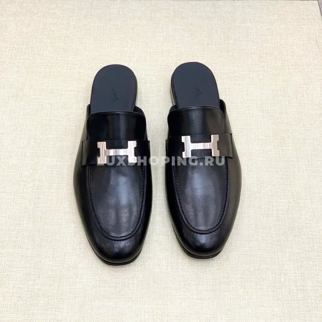 Сабо Hermes с эмблемой в виде буквы H - фото 3