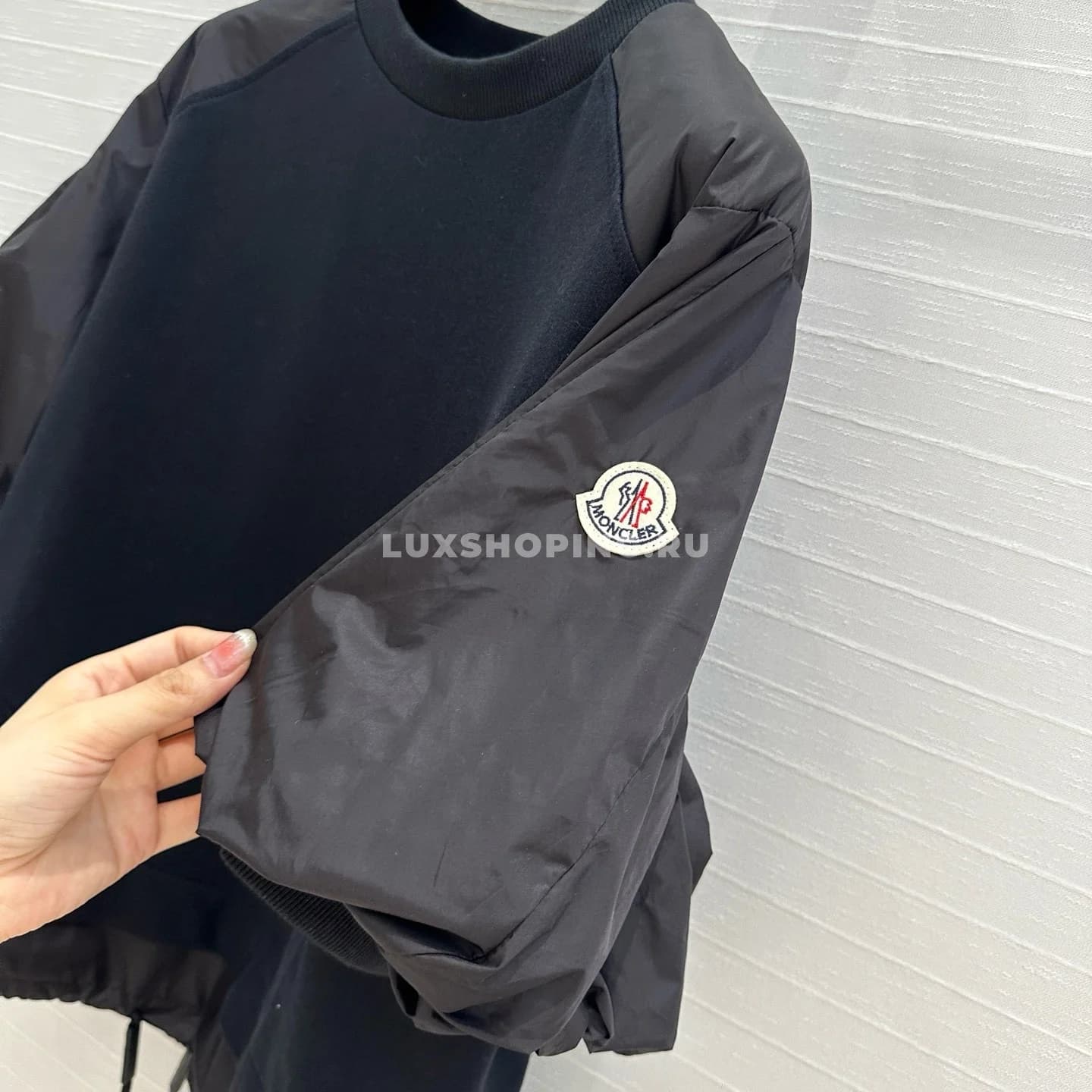 Moncler  хлопковая блуза рукавами-фонариками черная - фото 4