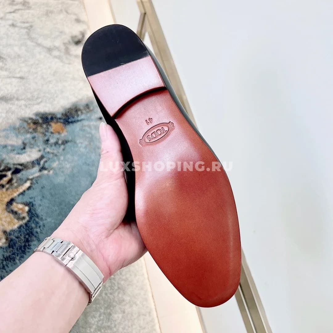 Лоферы Tods черные с пряжкой - фото 3