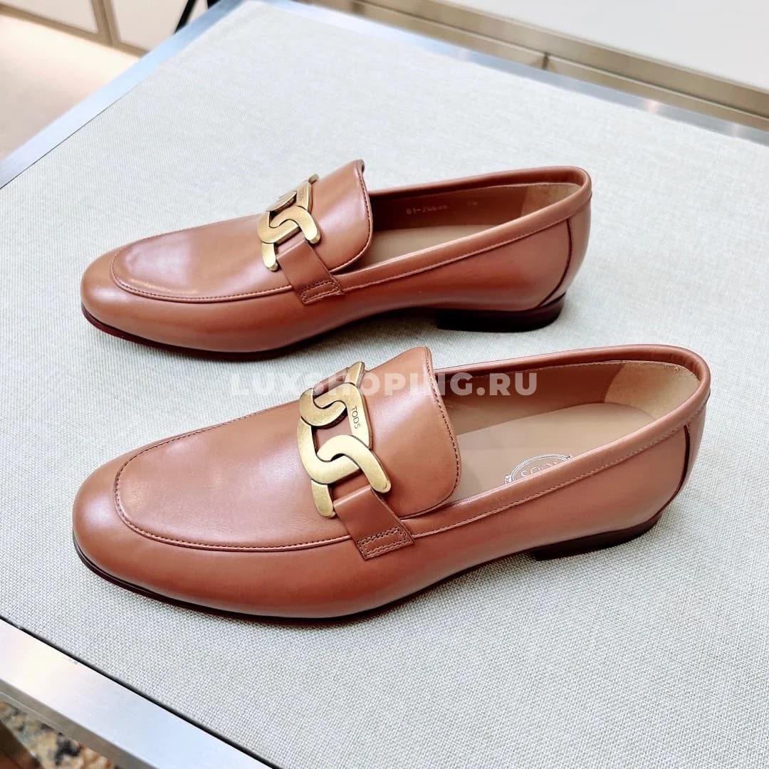 Лоферы Tods коричневые с пряжкой - фото 2