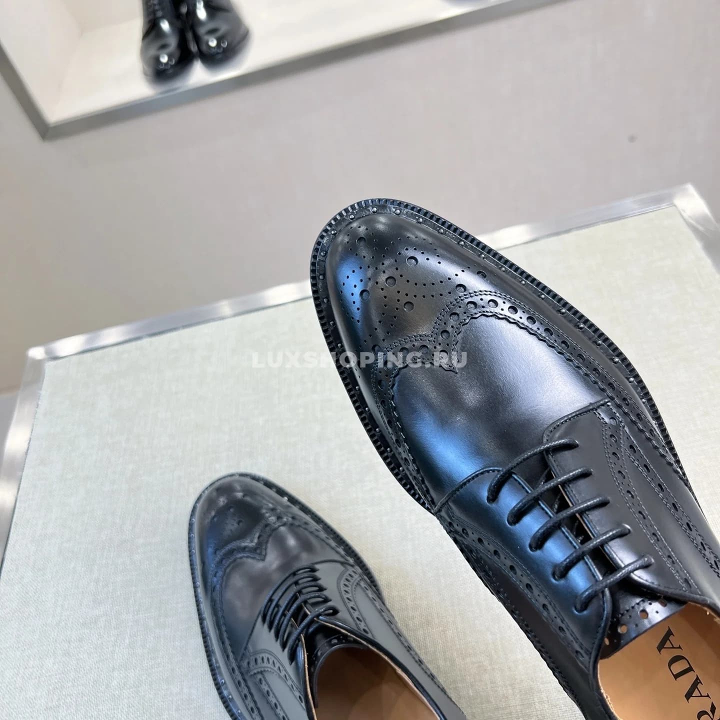 Туфли Prada дерби черные - фото 4