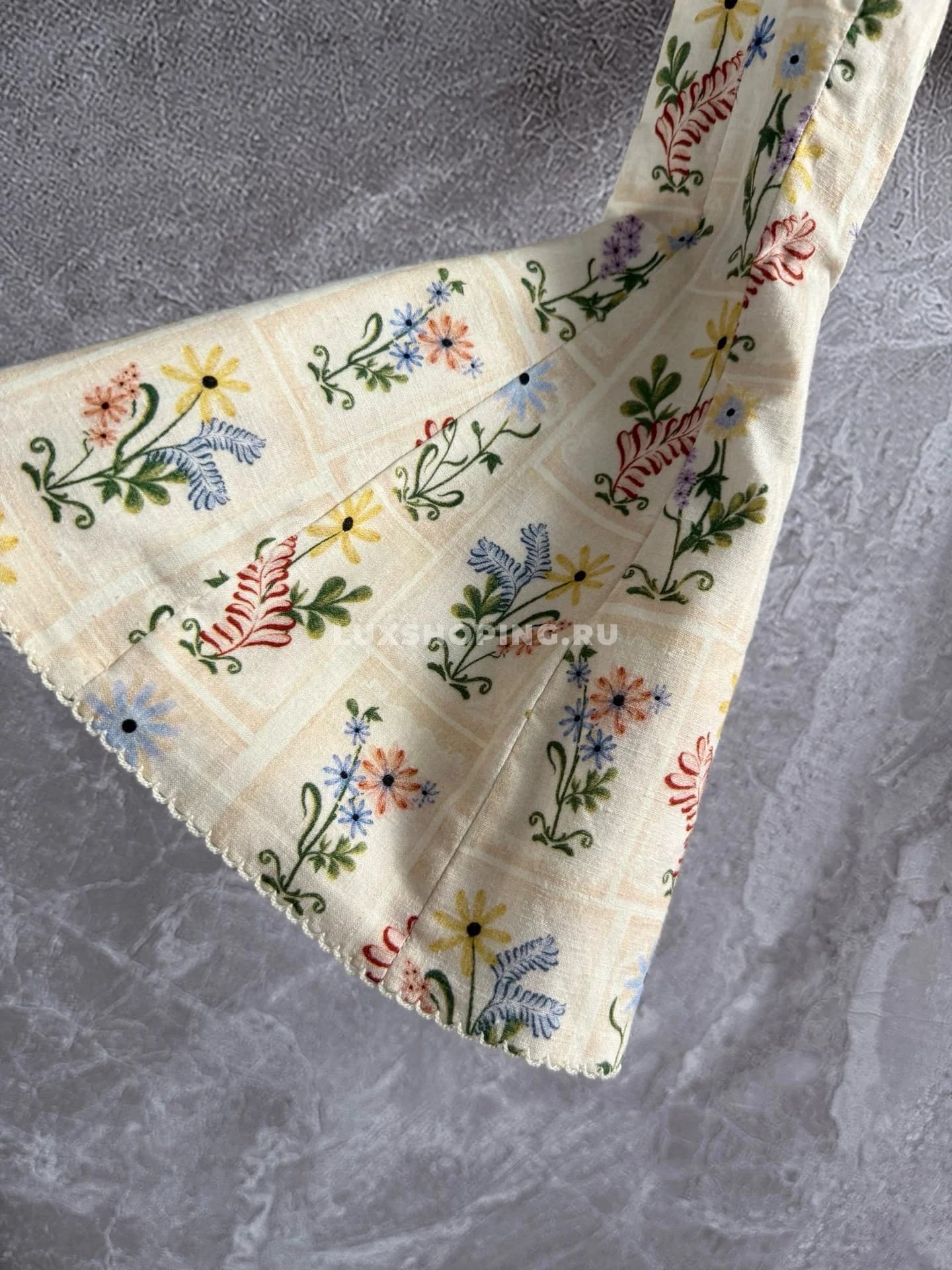 Цветочная короткая блуза из льна Agua - фото 8