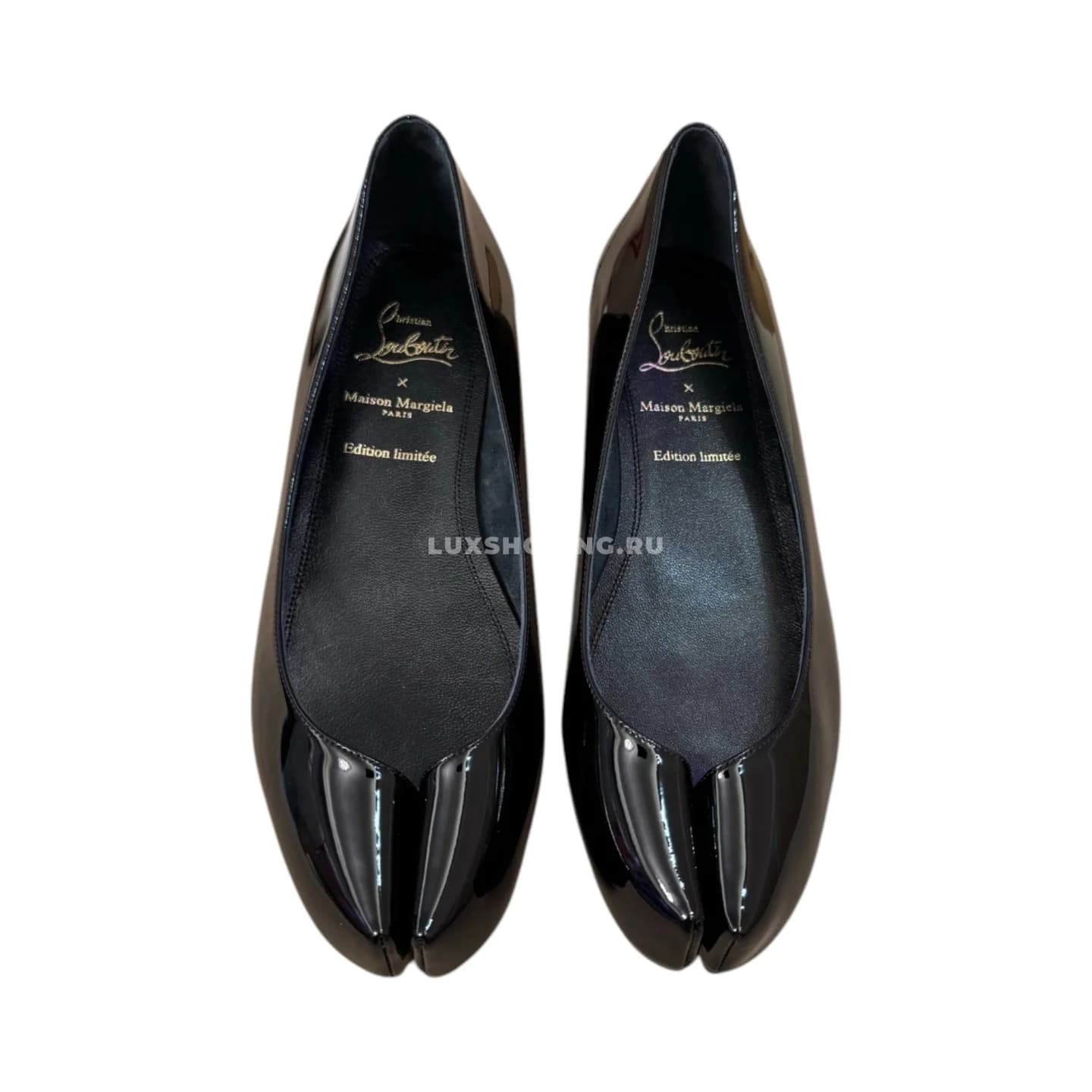 Балетки Margiela с раздвоенным носком черные