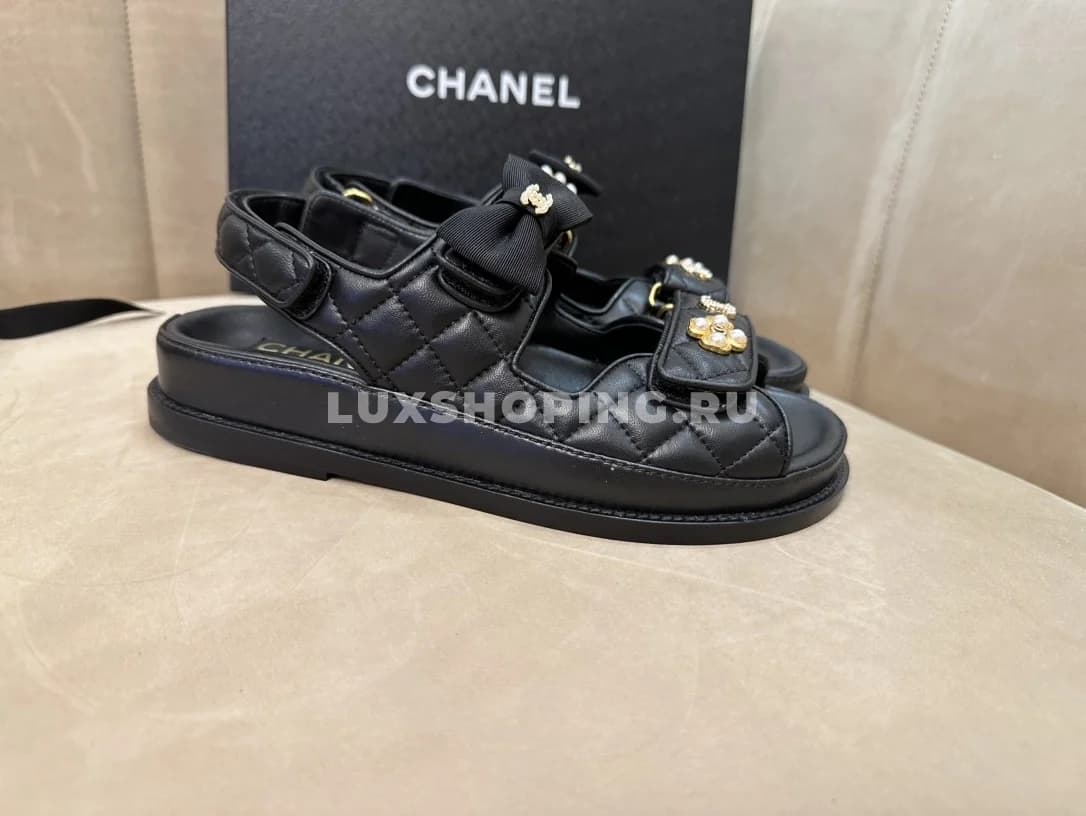 Сандали Chanel черные - фото 3