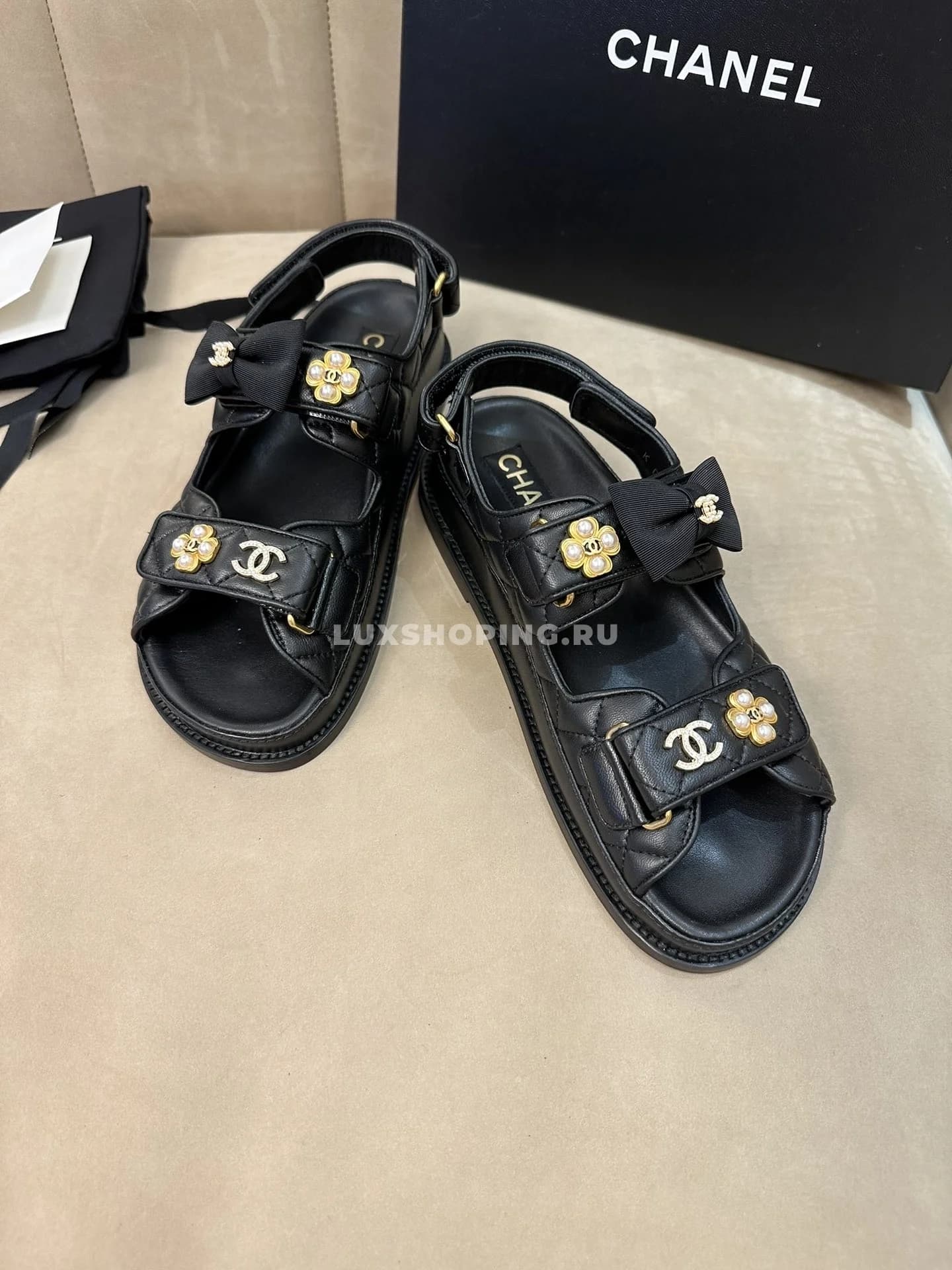 Сандали Chanel черные - фото 4