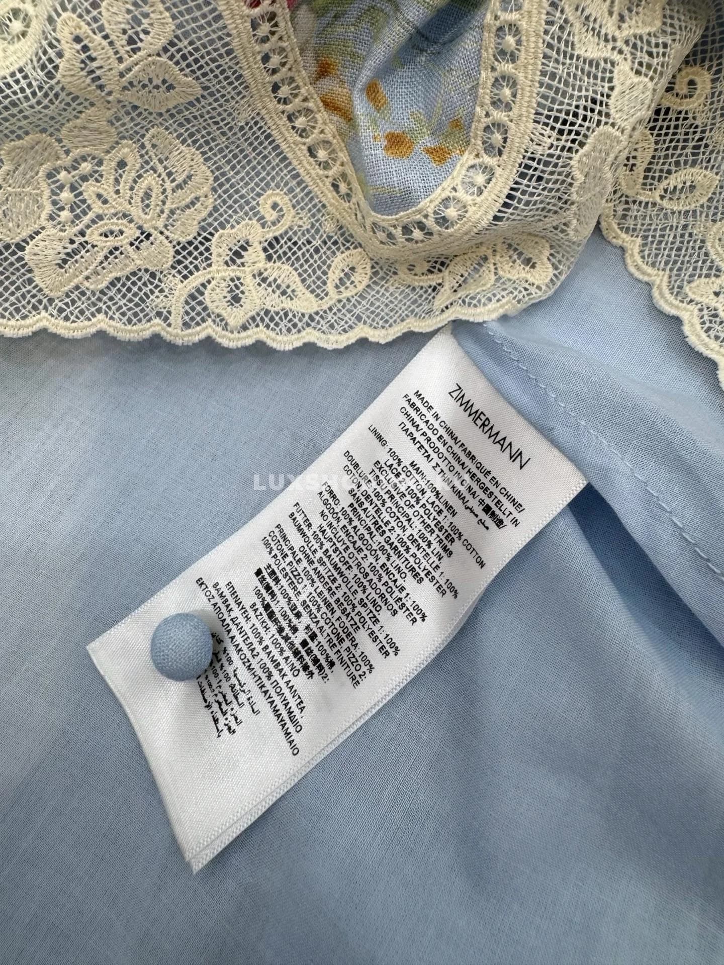 Платье Zimmermann голубое ZM2 - фото 7