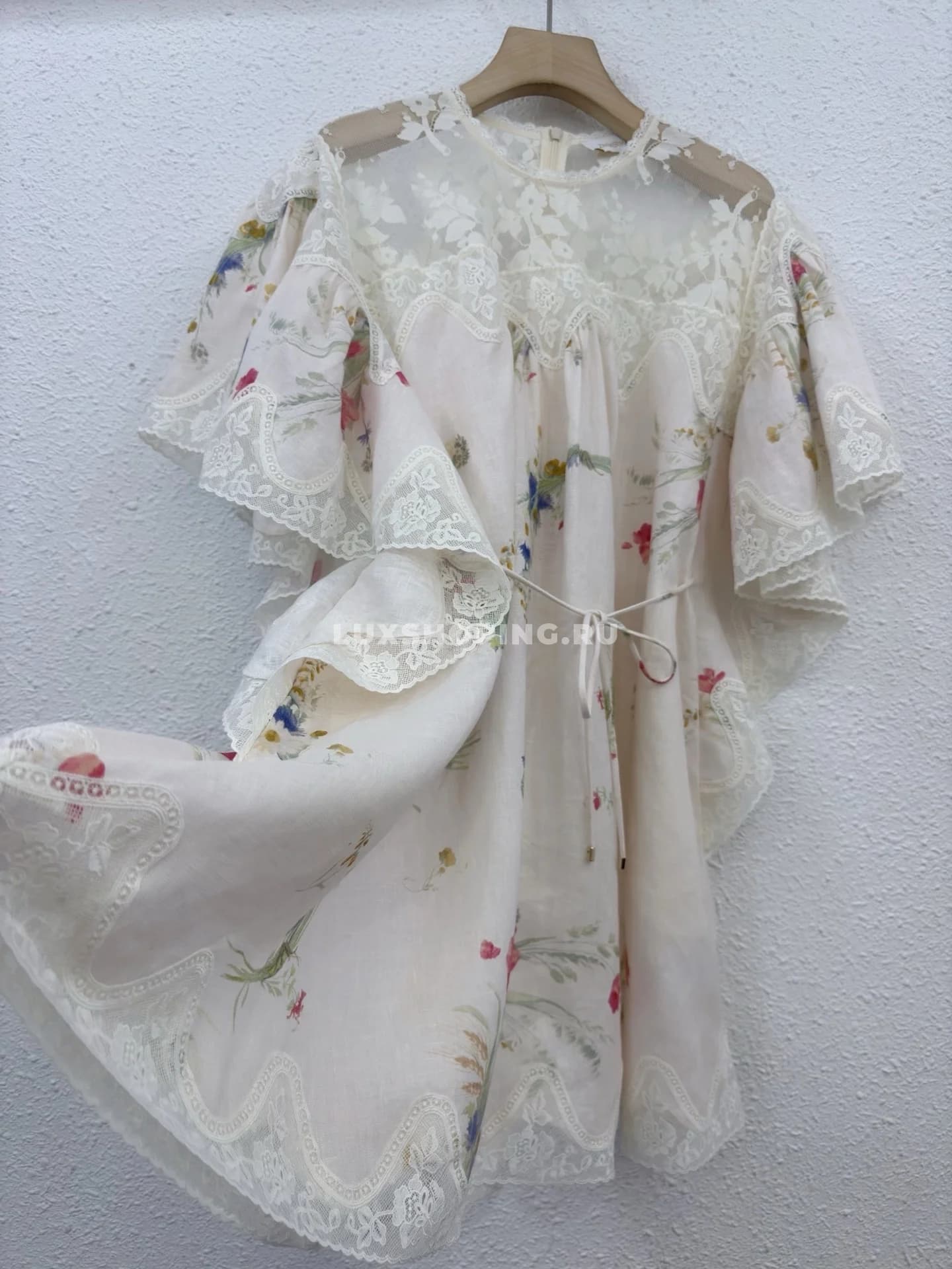 Zimmermann платье с кружевом и льняным принтом ZM4 - фото 4