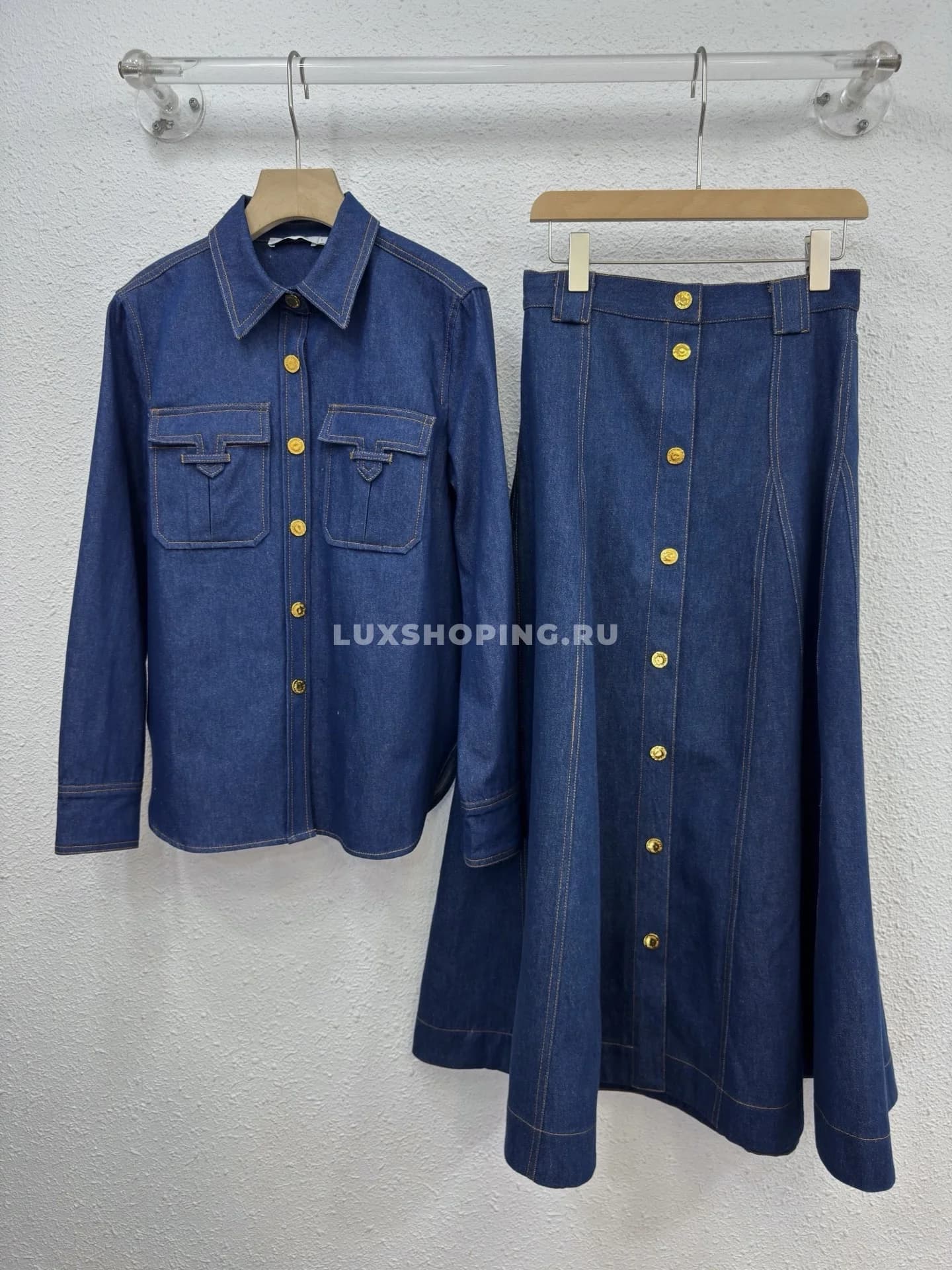 Zimmermann джинсовый комплект: топ и юбка ZM14 - фото 7