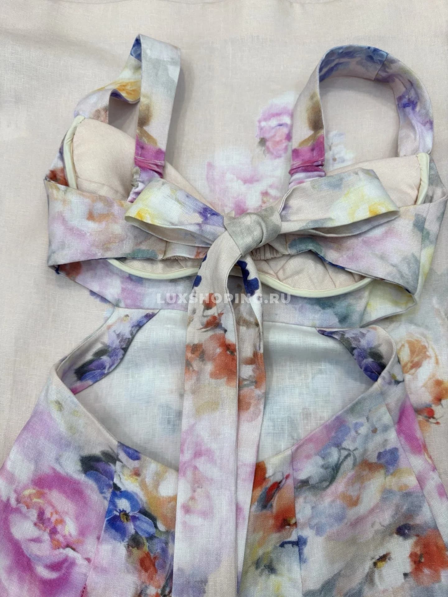 Льняное платье с открытой спиной ZM15 - фото 4