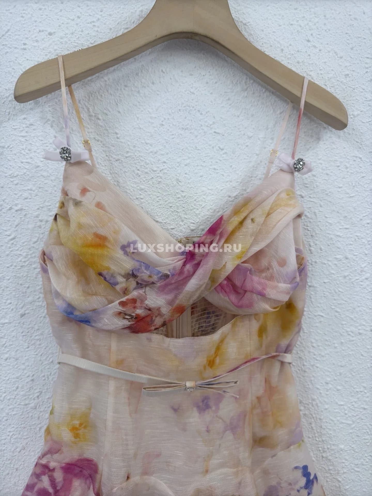 Короткое Zimmerman льняное платье с открытой спиной ZM16 - фото 2