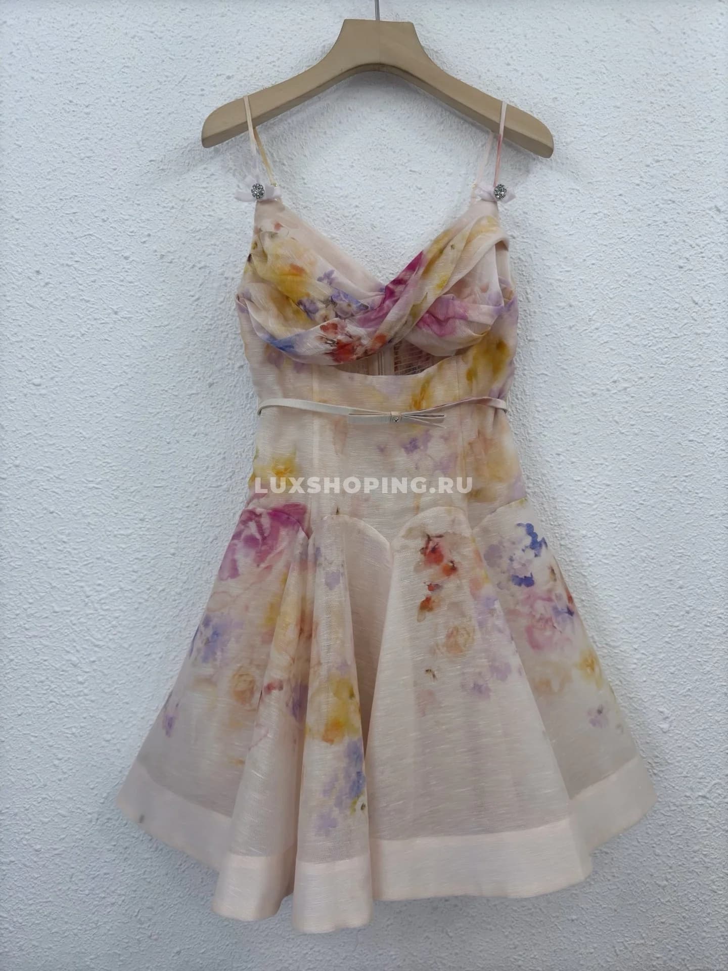 Короткое Zimmerman льняное платье с открытой спиной ZM16 - фото 4