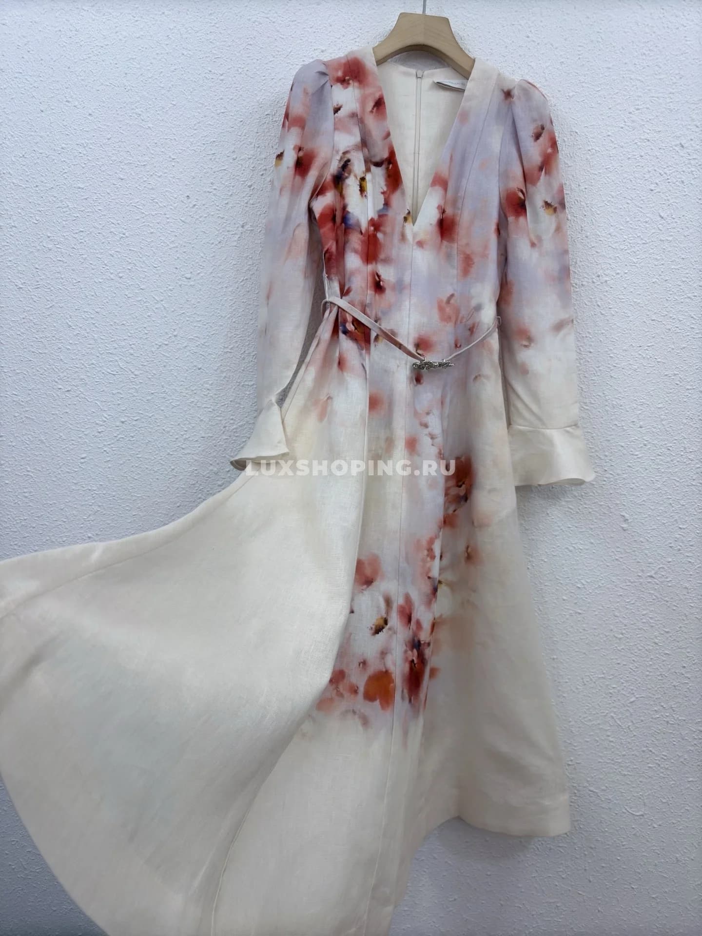 Льняное платье с бриллиантовым поясом Zimmerman ZM21 - фото 6