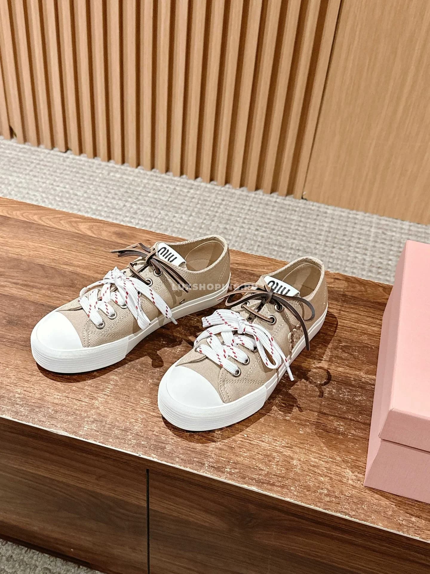 Кеды Miu Miu бежевые - фото 4