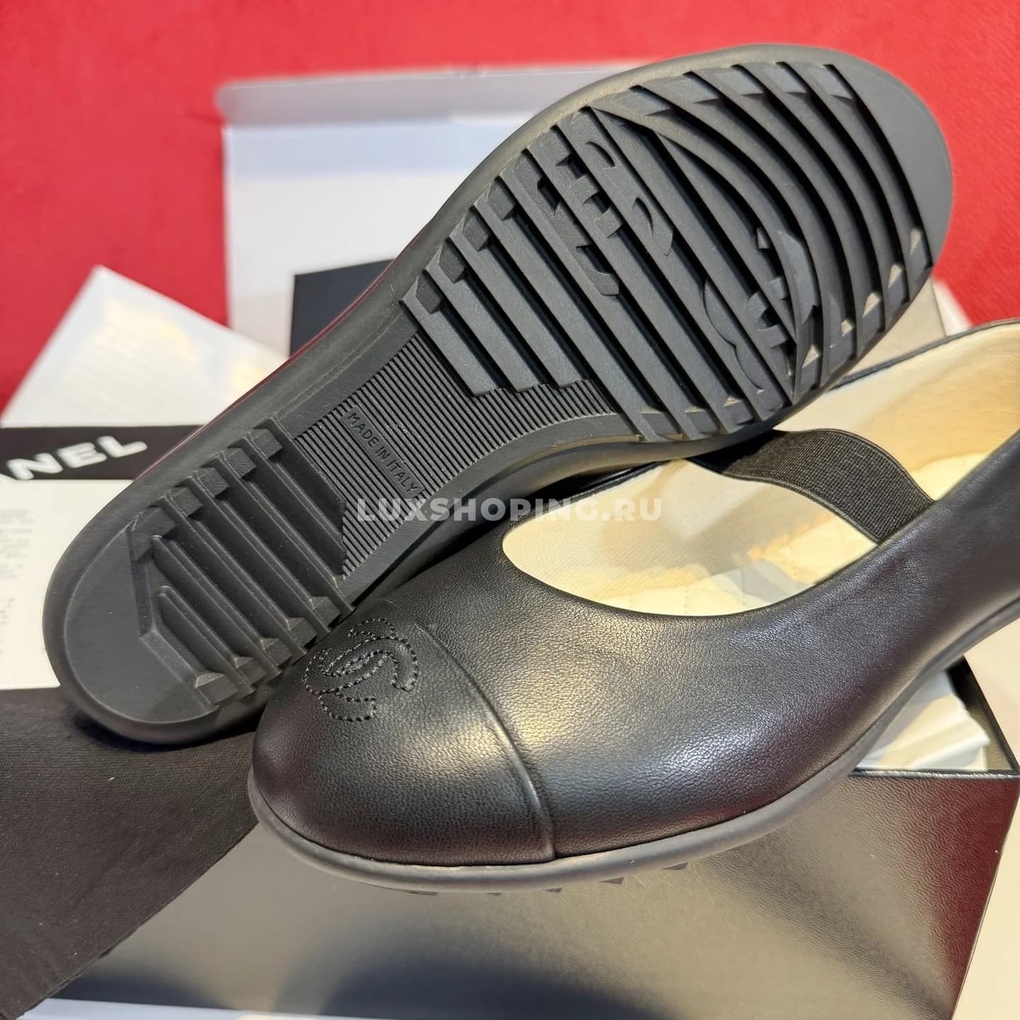 Балетки Chanel кожаные черные - фото 3