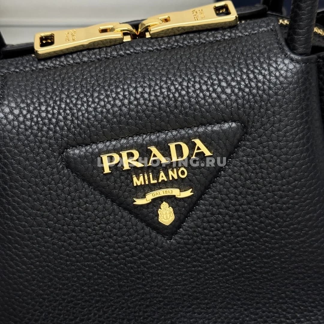 Мини-сумка Prada через плечо, черная 18×19,5×9 см - фото 4