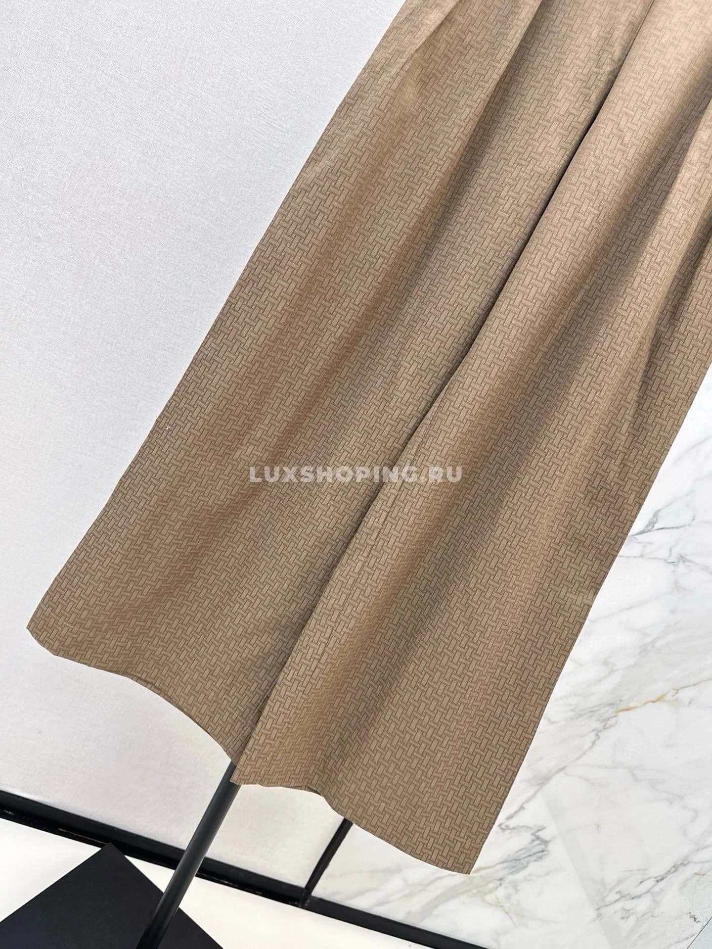 Hermes Брюки из хлопка с высокой посадкой и эластичным поясом - фото 8