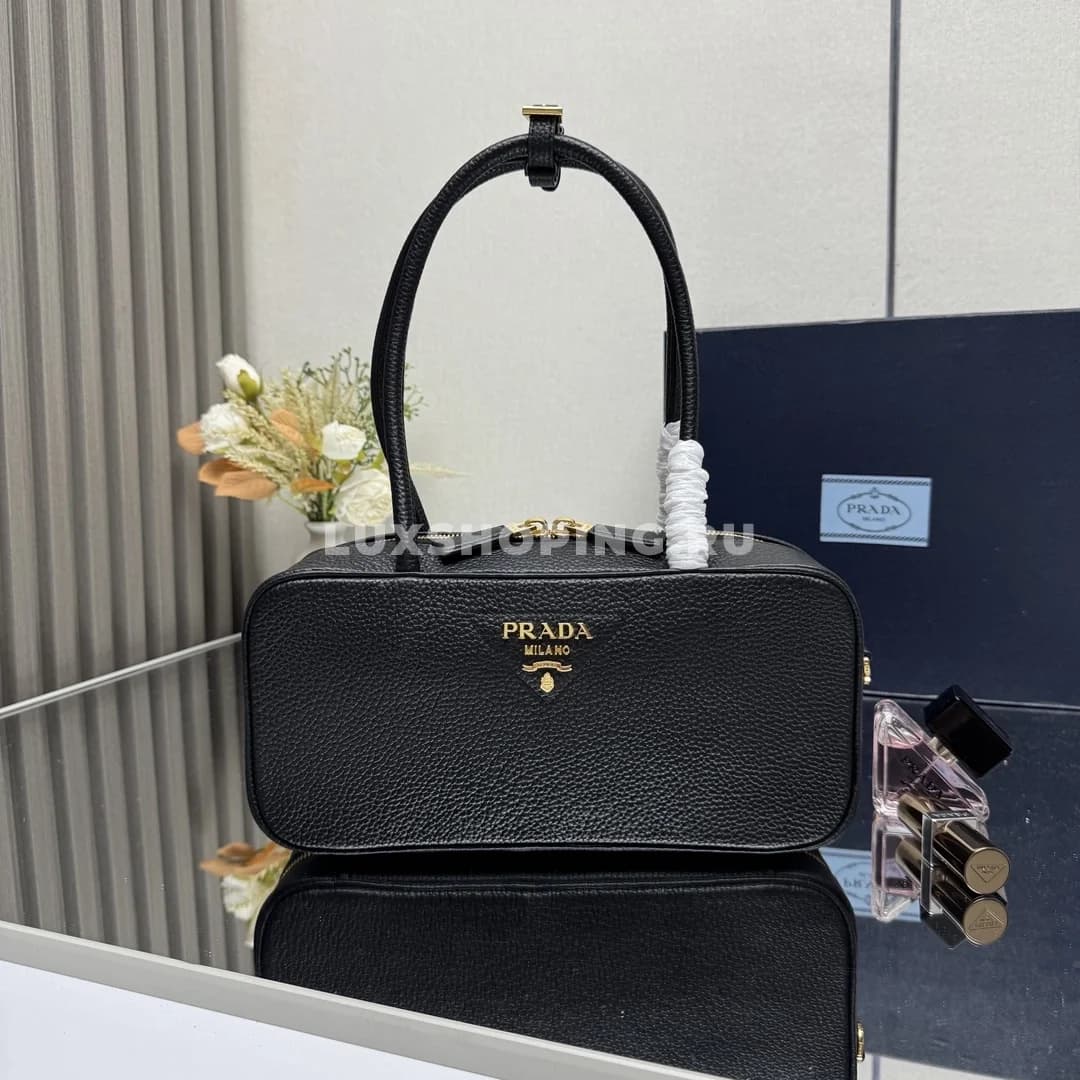 Сумка Prada прямоугольная из кожи черная 29×14×8,5 см - фото 6