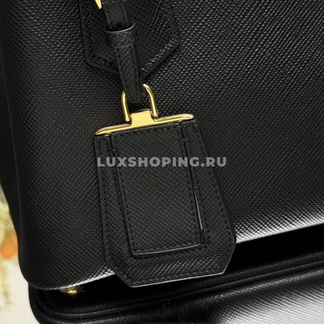 Мини-сумка Prada Double Saffiano черная 25×18,5×12,5 см - фото 3