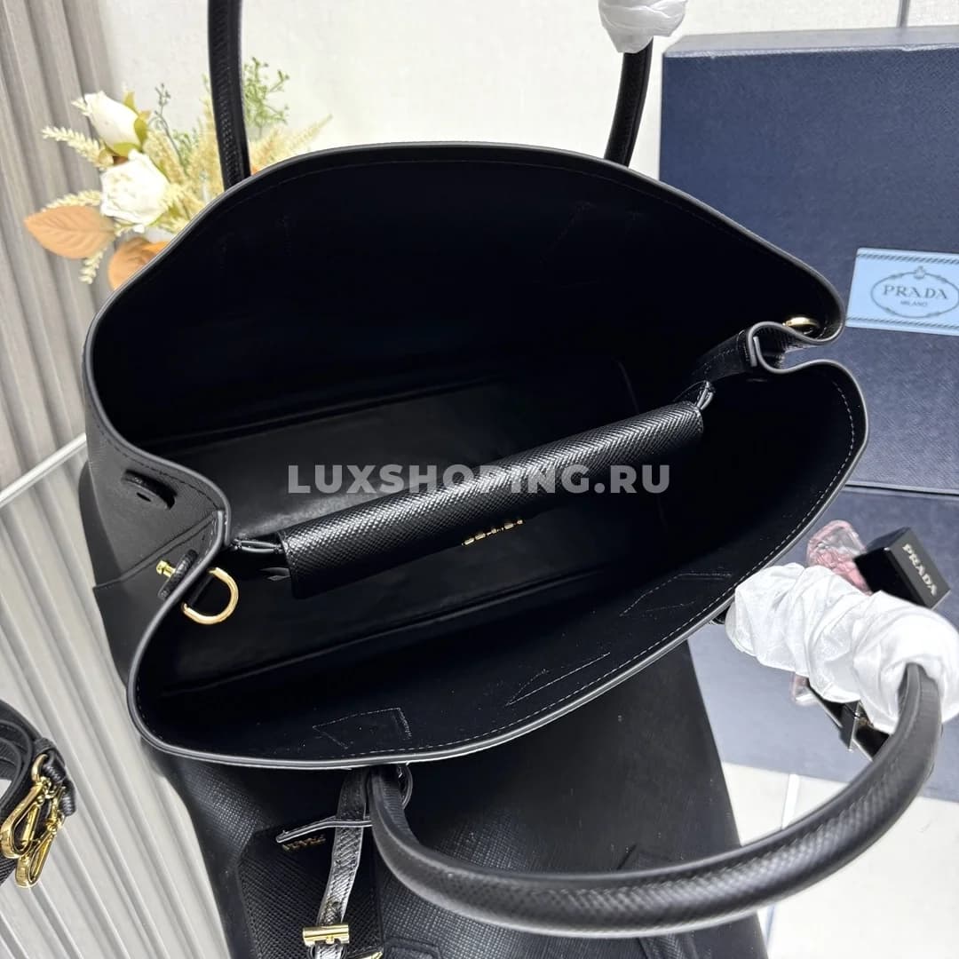 Сумка Prada Double черная 33×24,5×14 см - фото 8