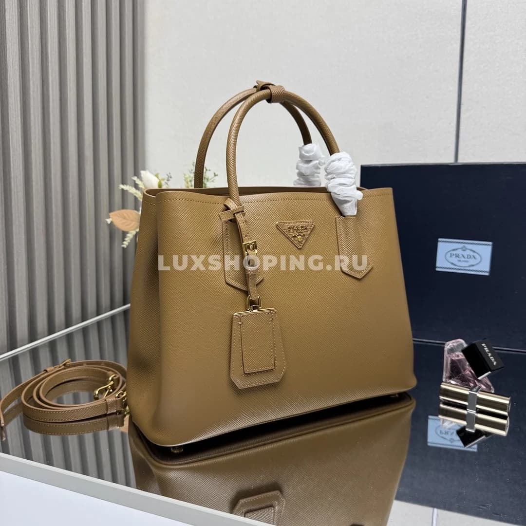 Сумка Prada Double карамельная 33×24,5×14 см - фото 8