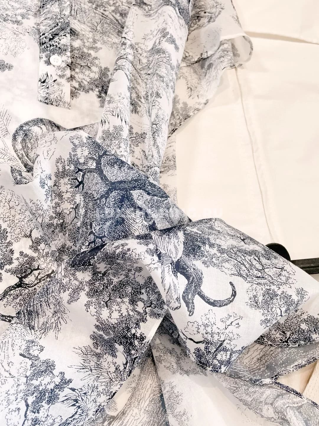 DIOR — Летняя блуза с принтом Toile de Jouy - фото 11