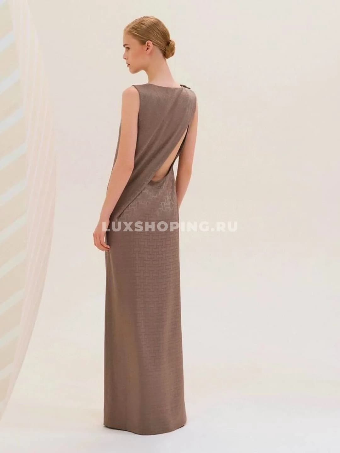 HERMÈS  Шёлковое платье с принтом "Мозаика" - фото 2