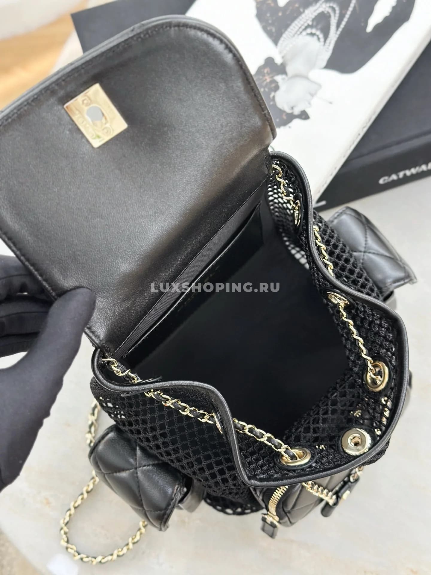 Рюкзак Chanel Spring-Summer 2025 Fisherman Net Backpack 23×25×13 см - фото 9