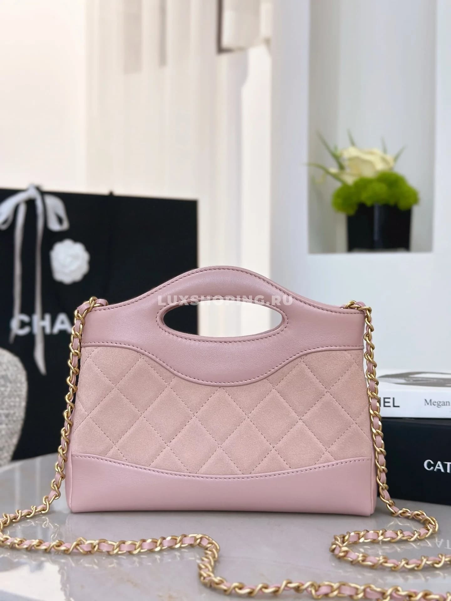 Сумка Chanel SHOPPING розовая 17,5×20,5×4 см - фото 7