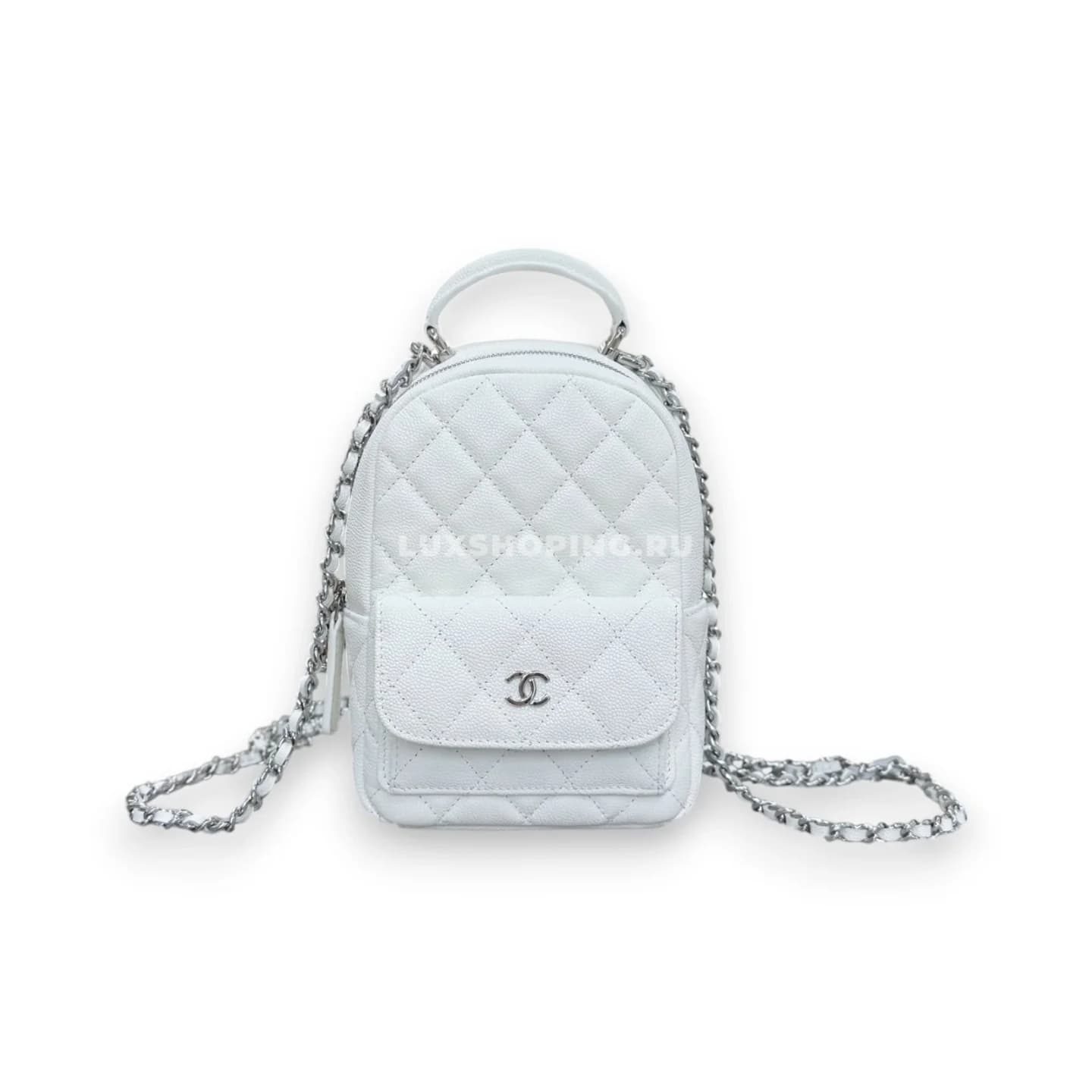 Мини-рюкзак белый Chanel 24P 18×22×10 см