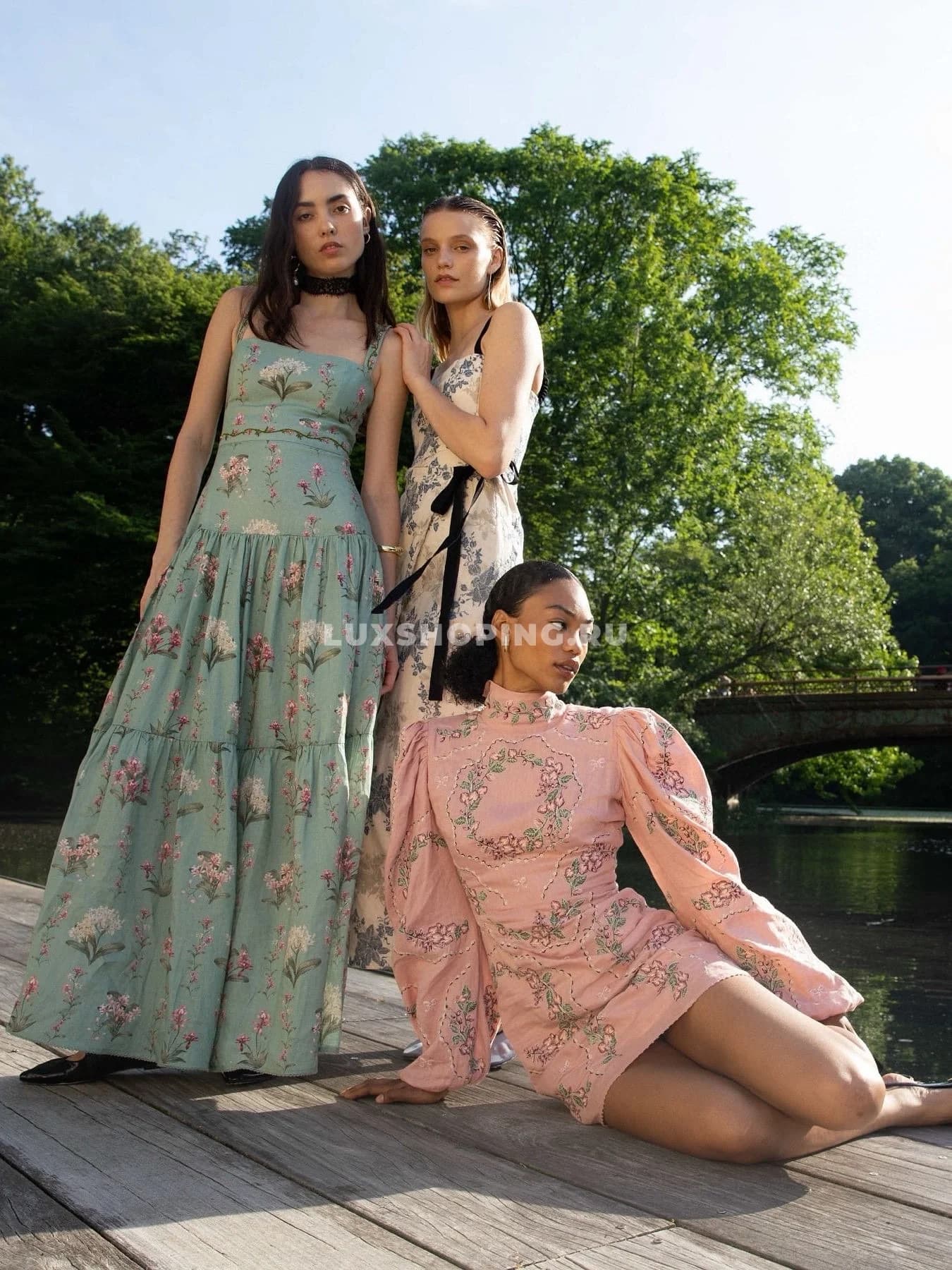 Agua by Agua Bendita Платье на бретелях с вышивкой и принтом - фото 6