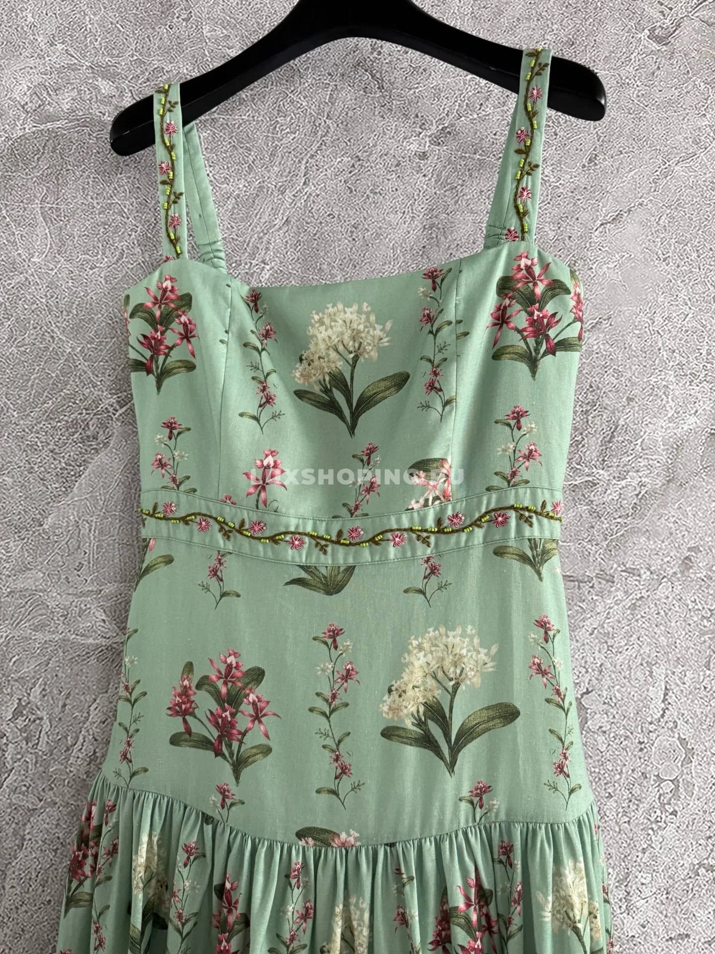 Agua by Agua Bendita Платье на бретелях с вышивкой и принтом - фото 9