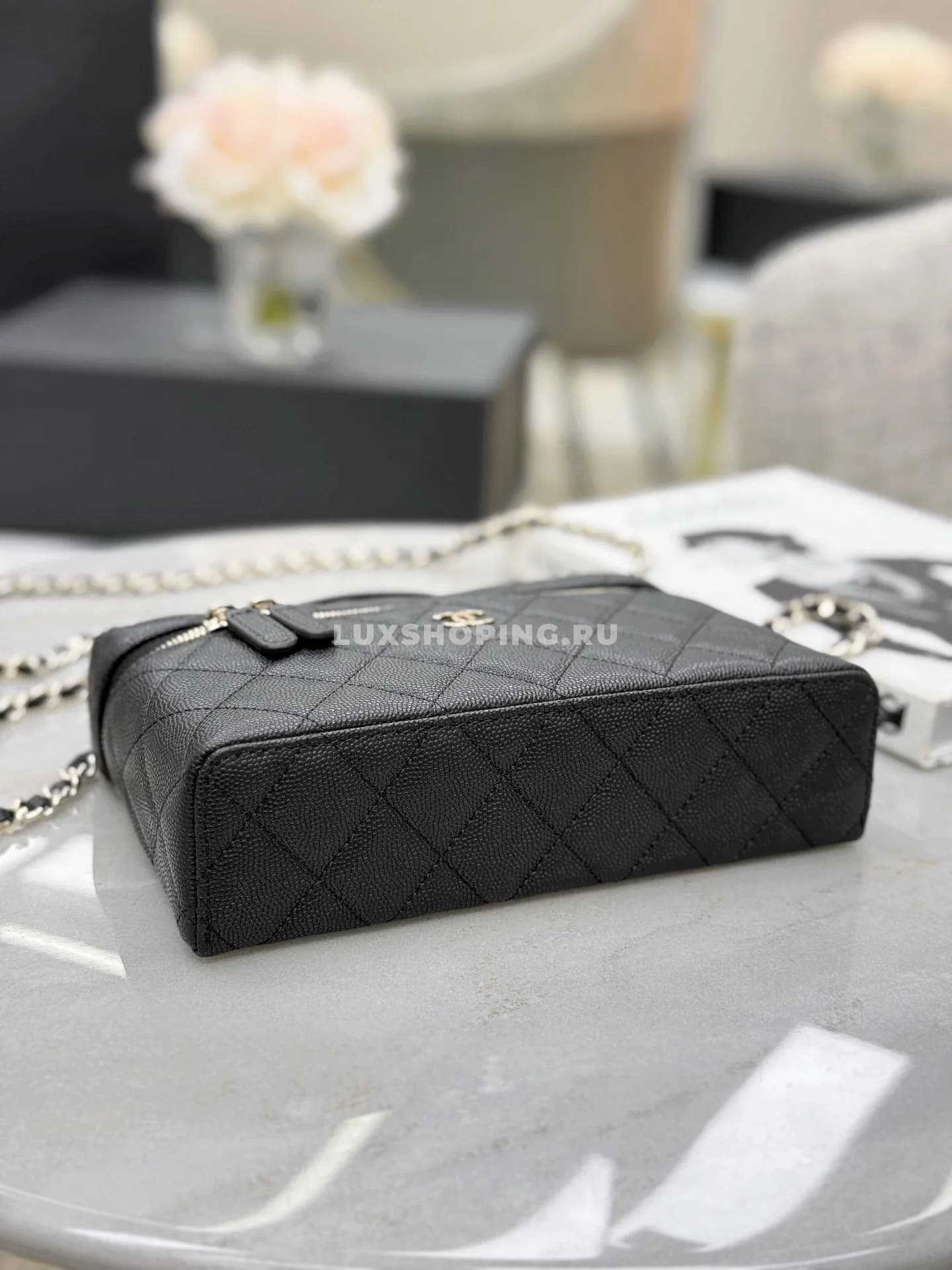Сумка Chanel Vanity черная 17×19,5×5 см - фото 6
