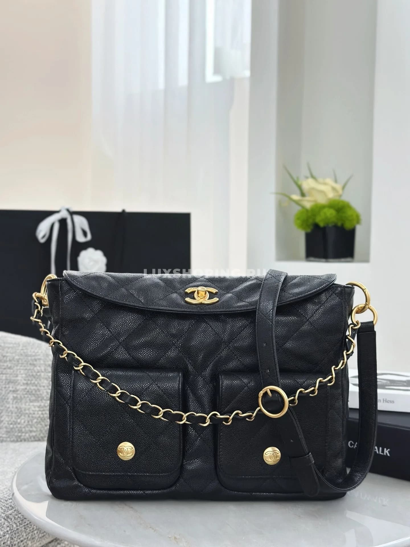 Сумка Chanel 25P Caviar Hobo Messenger 21,5×30×6 см - фото 5
