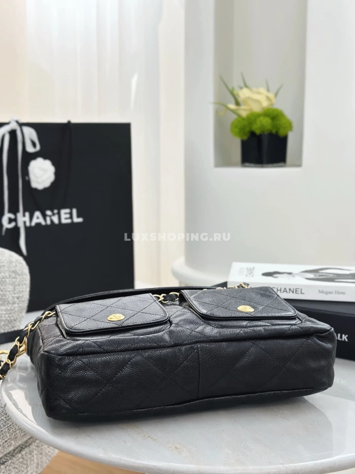 Сумка Chanel 25P Caviar Hobo Messenger 21,5×30×6 см - фото 7